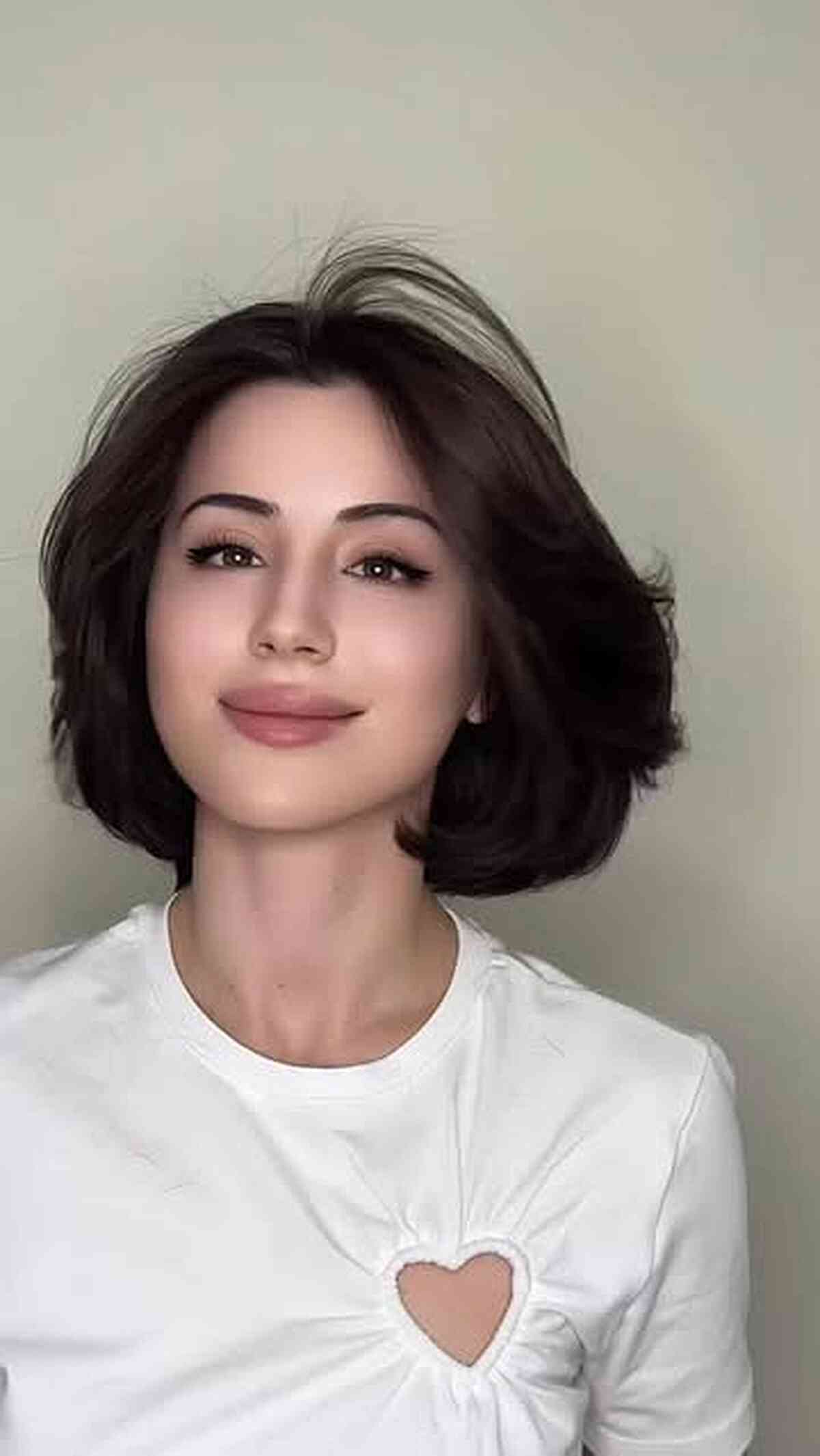 Classic Textured Bob with Side-Swept Bangs