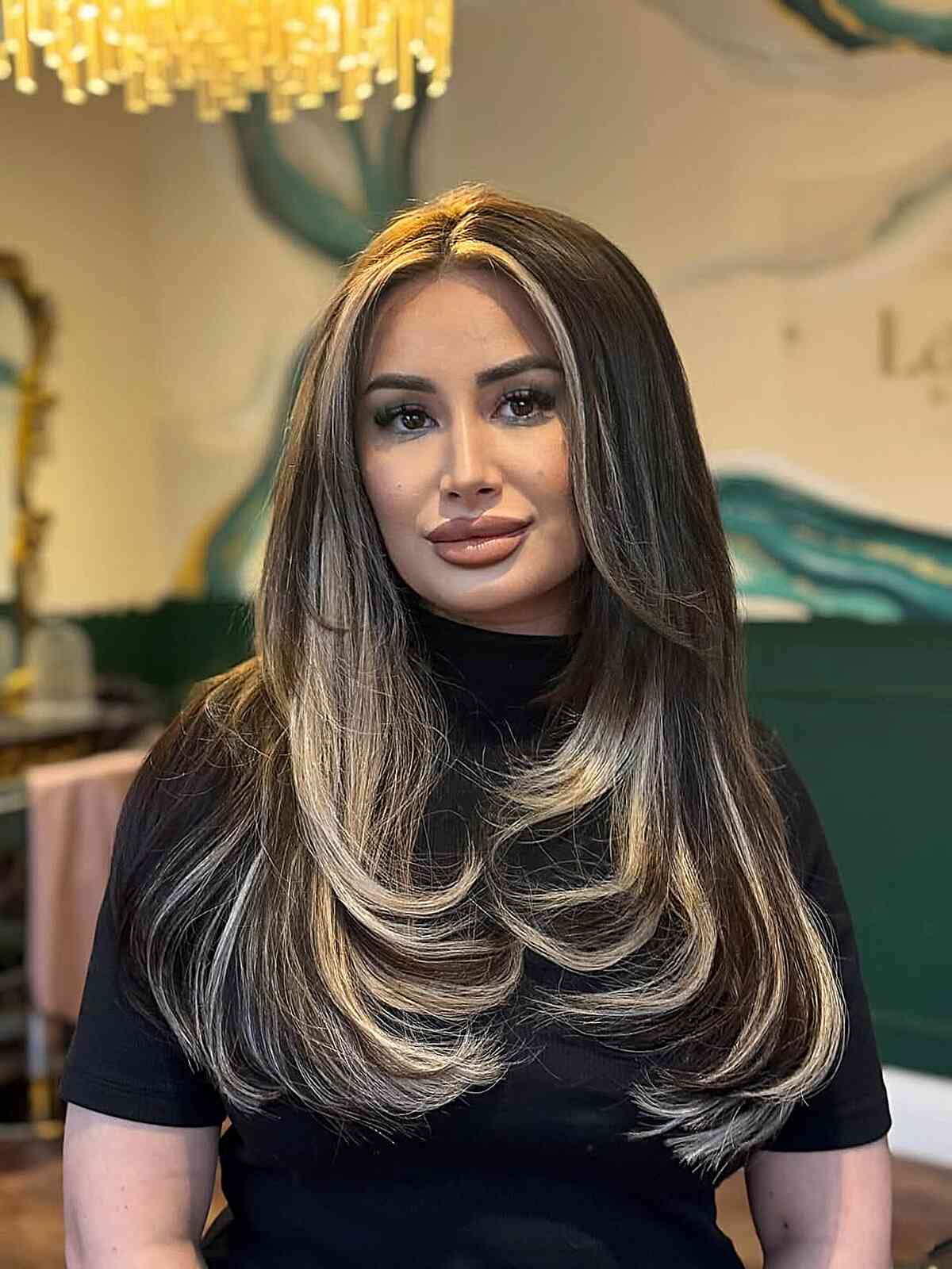 Long Layered Haircut with Blown-Out Volume
