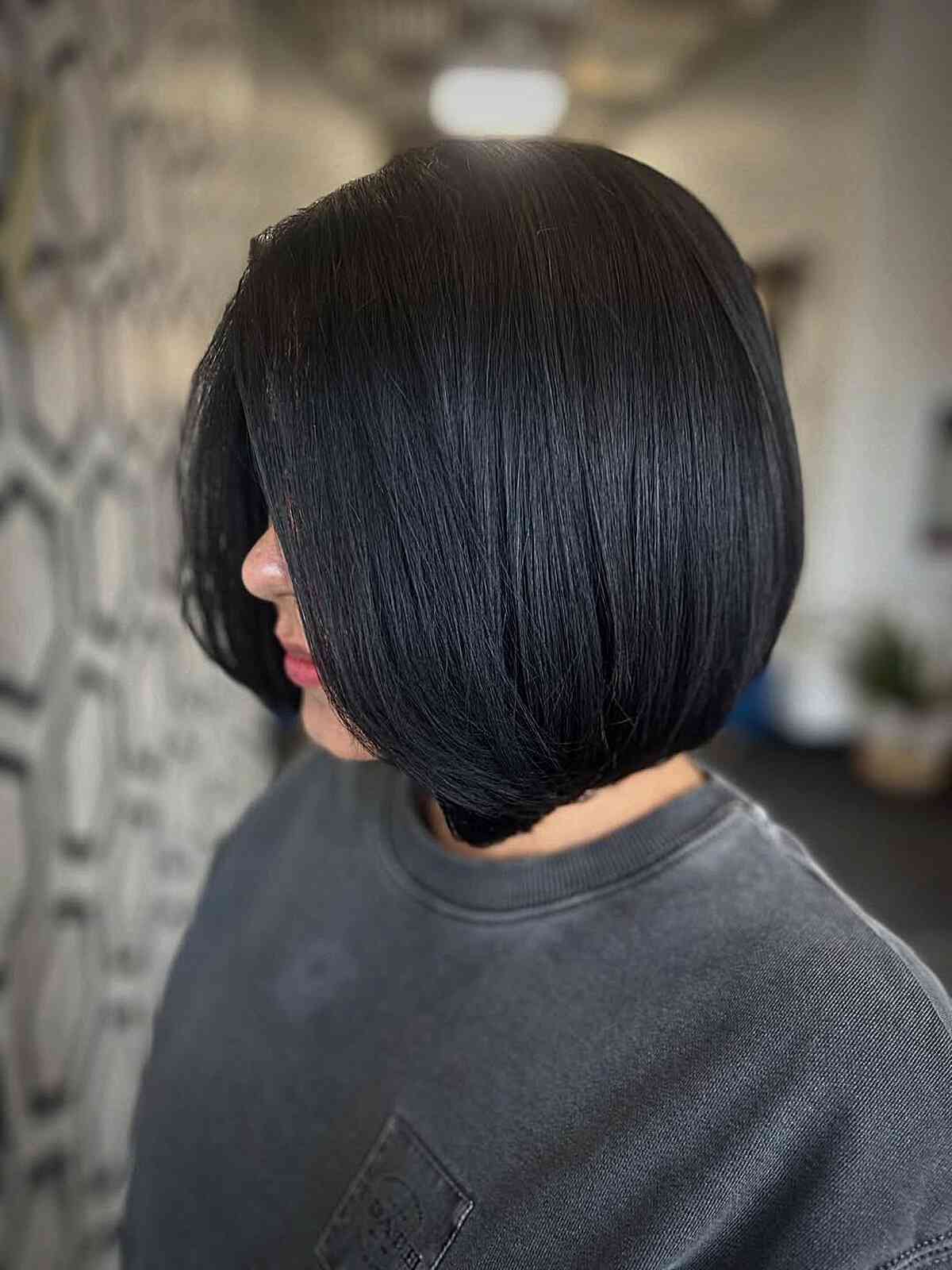 Sleek Blunt Bob with Subtle Volume