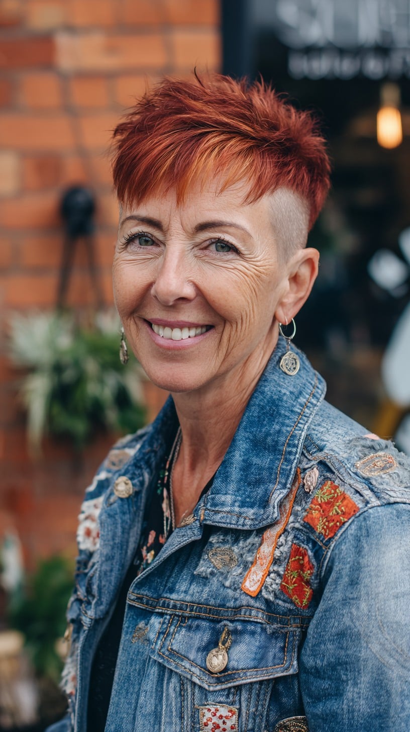Textured Copper Pixie with Tapered Undercut