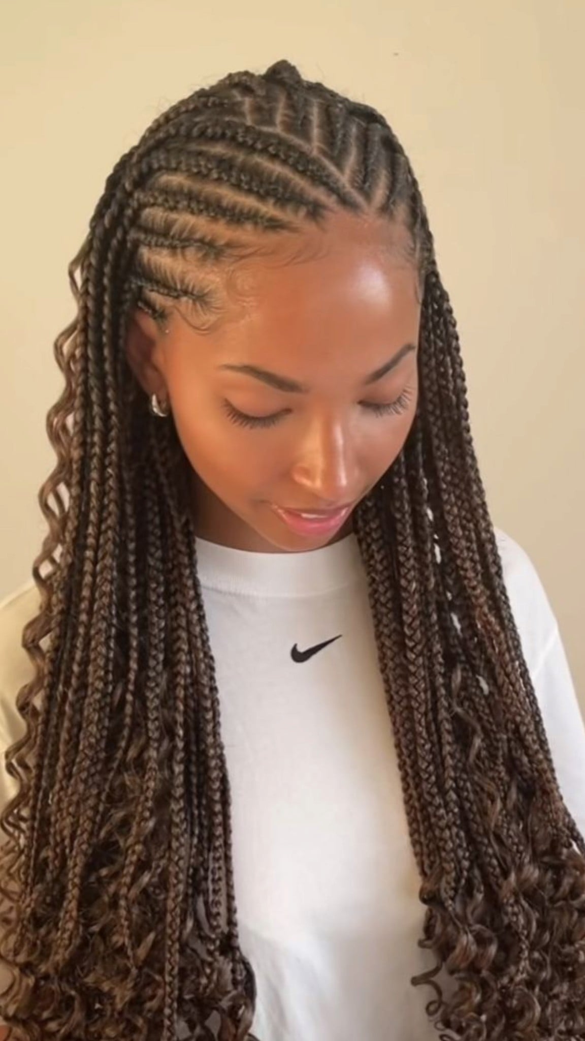 Diagonal Feed-In Box Braids with Water-Wave Ends