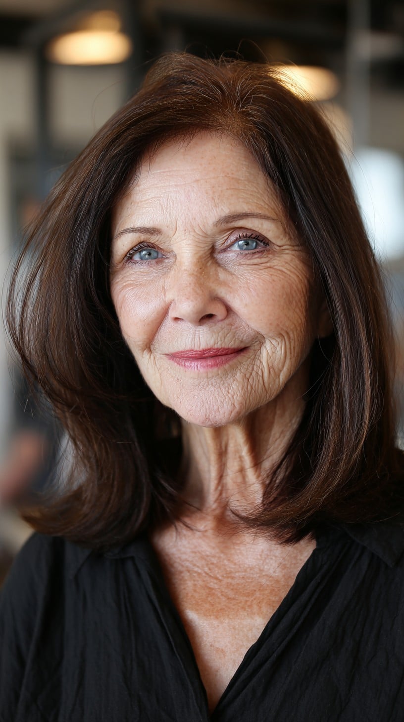 Soft Brunette Shoulder-Length Cut with Face-Framing Layers