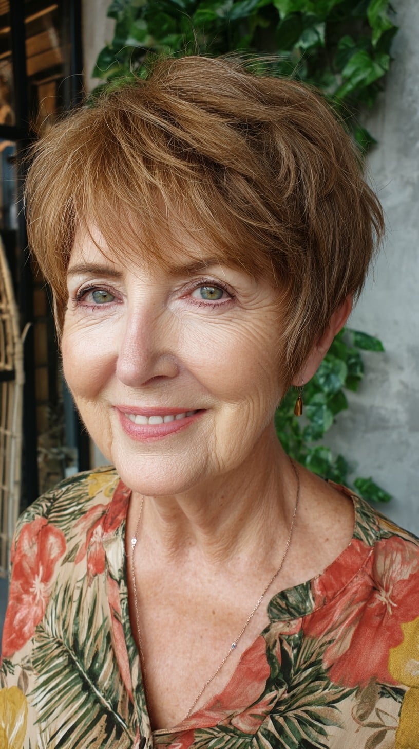Soft Razor-Edged Layered Pixie with Feathered Fringe