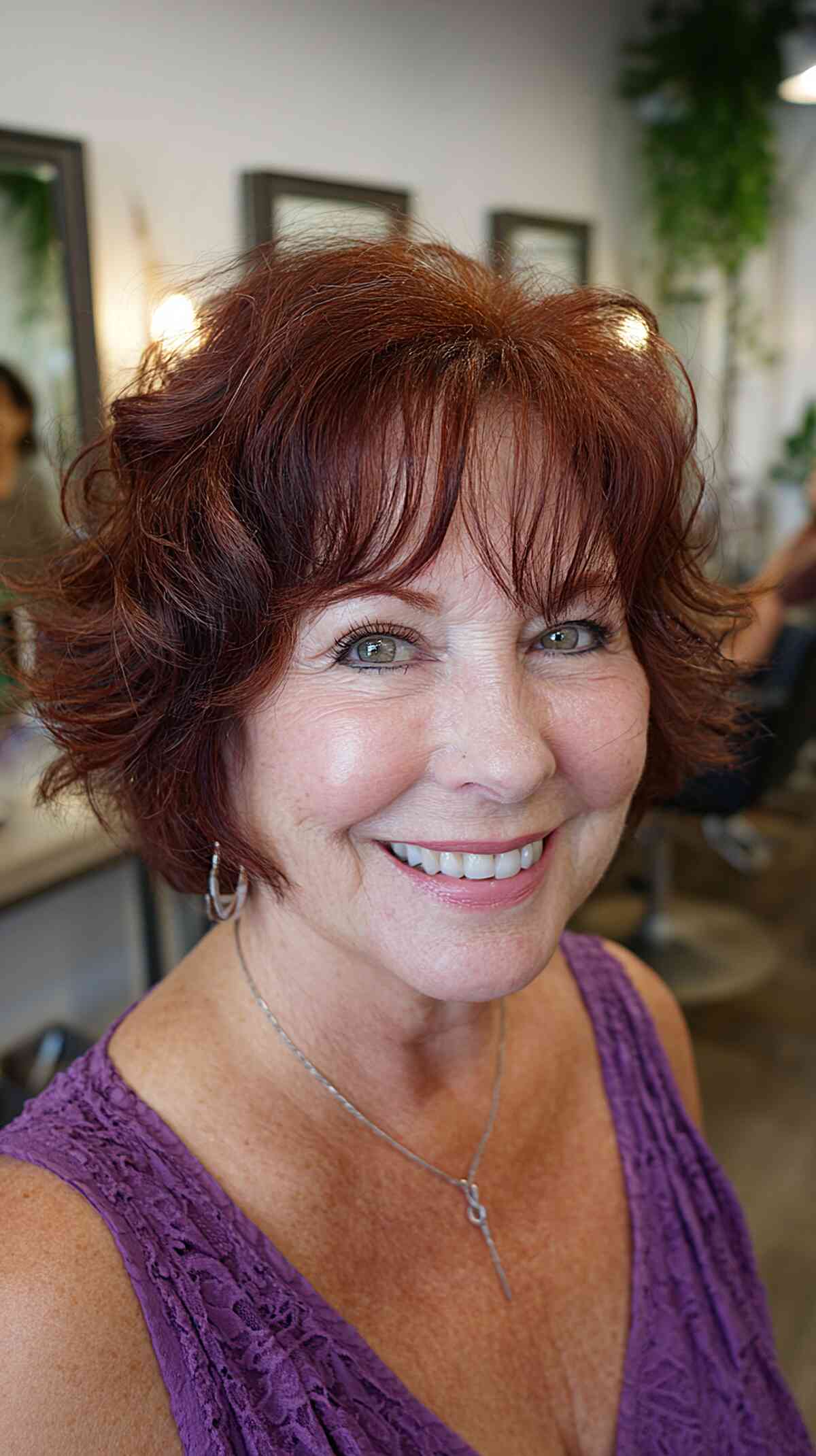 Textured Short Shag for Mature Women