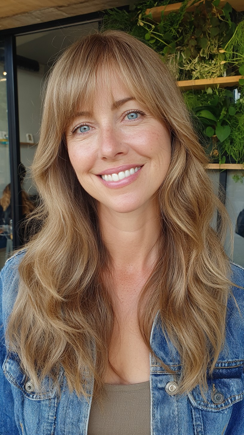 Bronde Beachwave Long Layers with Soft See-Through Fringe