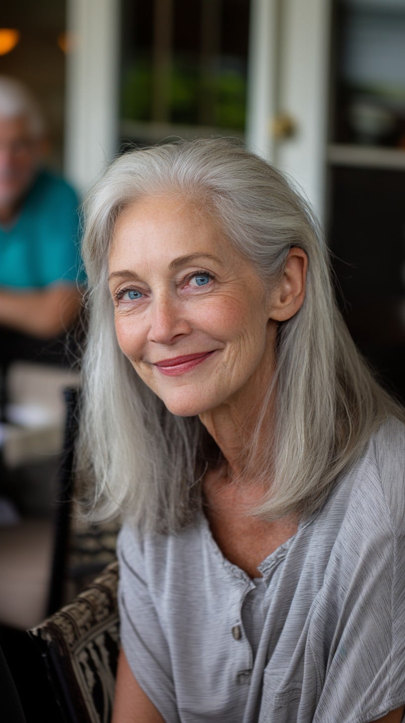 Gentle Silver Shoulder Layers with Inward Bend and Root Depth