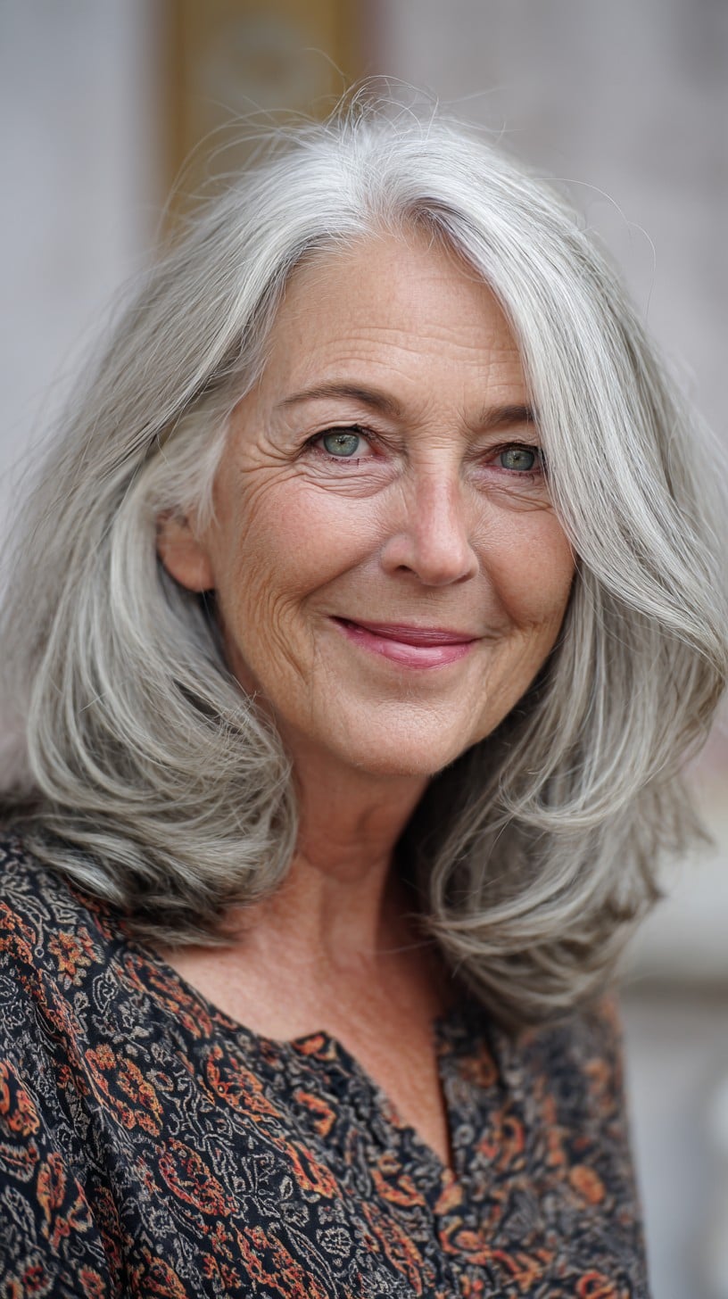 Mid-Length Silver Lob with Airy Internal Layers