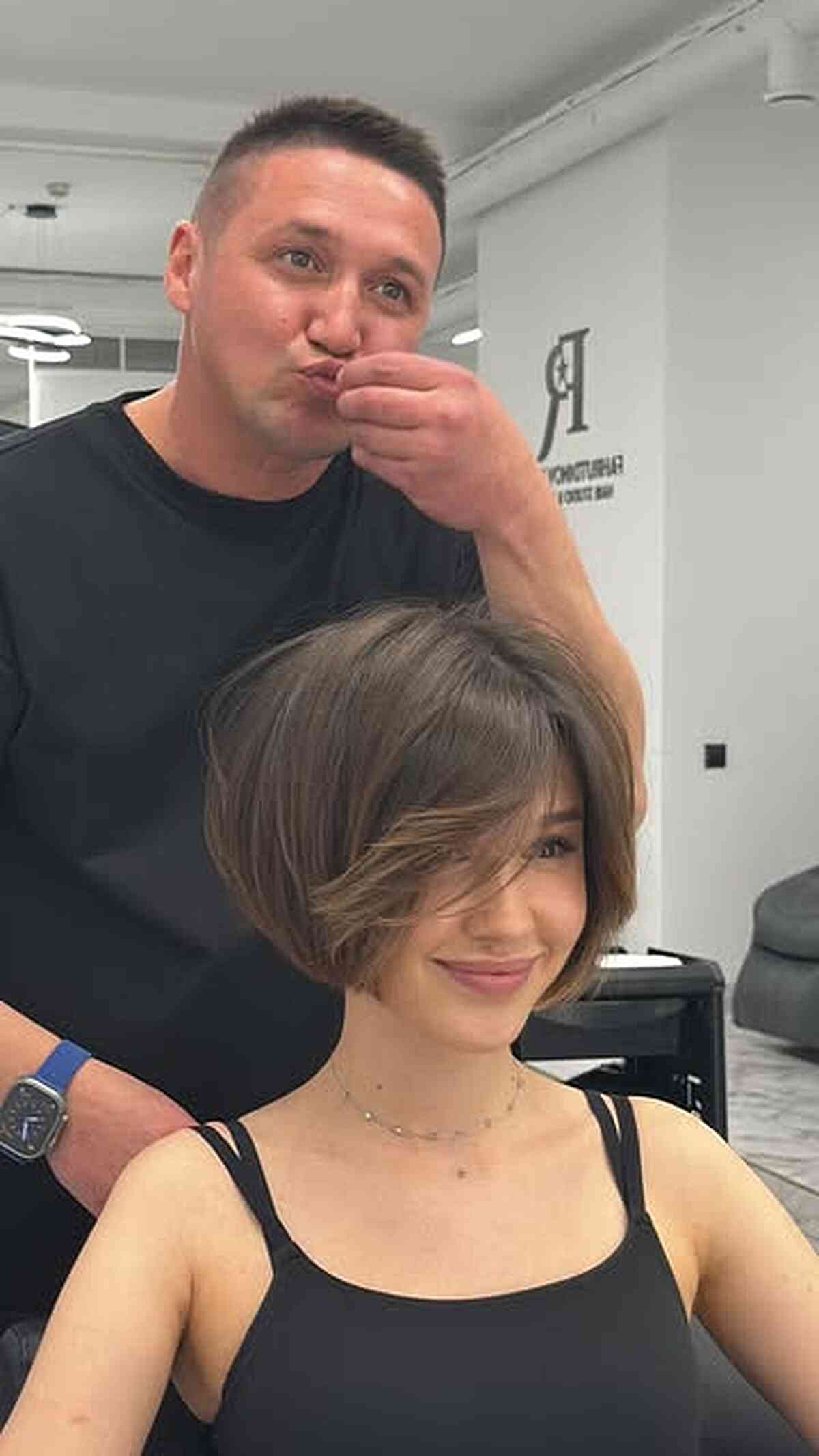 Rounded Airy Bob with Soft Fringe