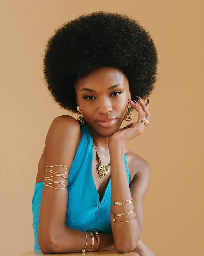 Sculpted Rounded Afro with Defined Halo
