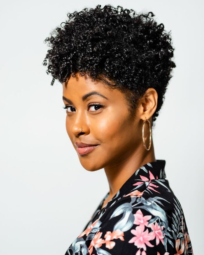 Short Tapered Pixie with Defined Mini Coils