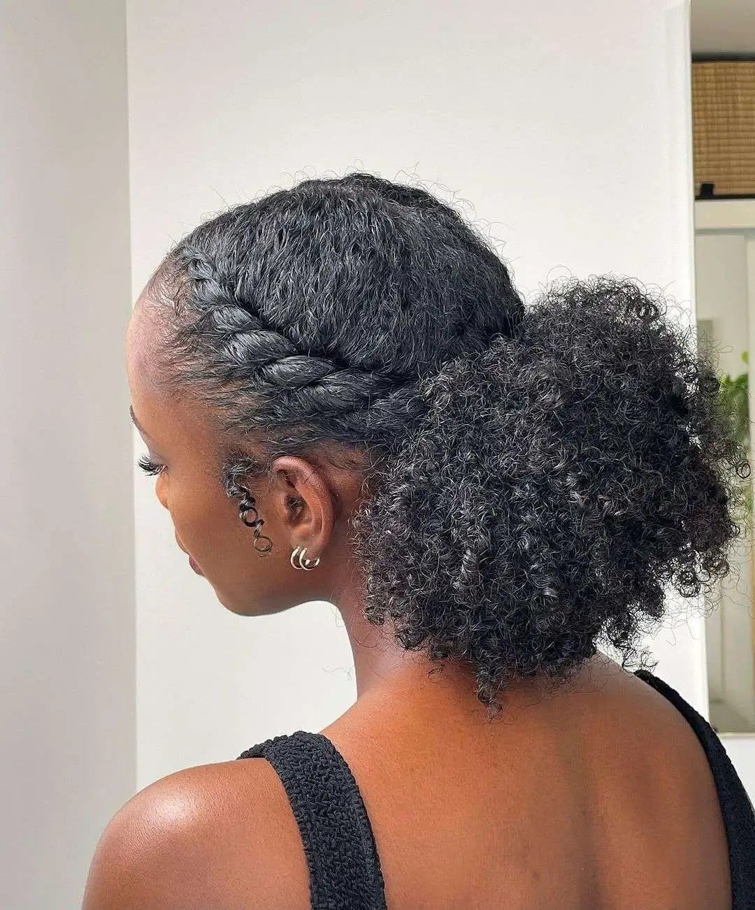 Sleek Side-to-Side Flat Twists into Voluminous Low Puff