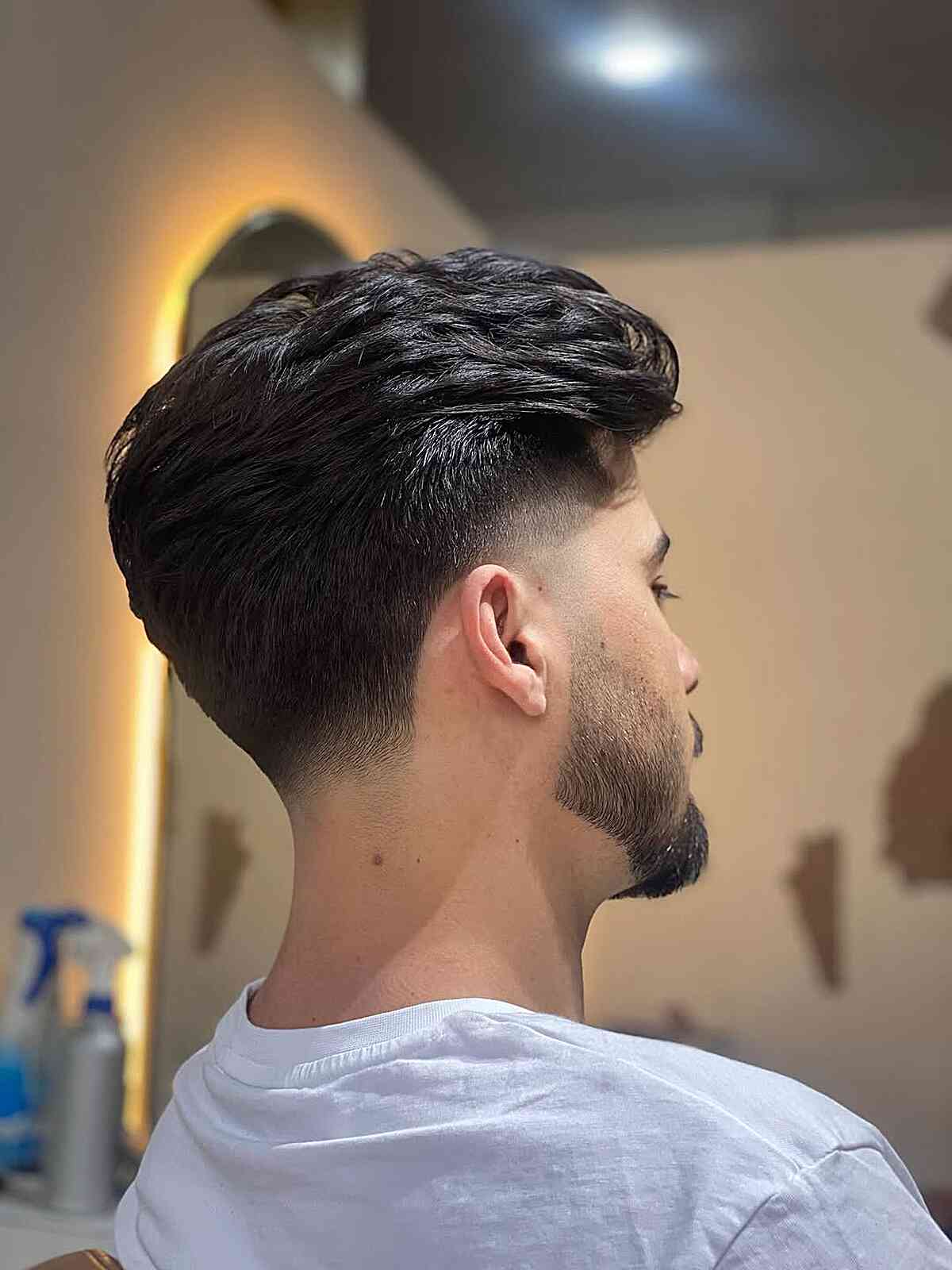 Textured High Fade with Volume on Top
