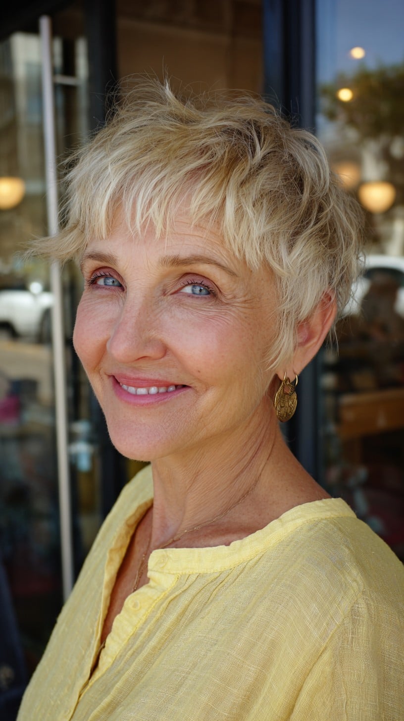 Feathered Short Pixie with Wispy Micro-Fringe
