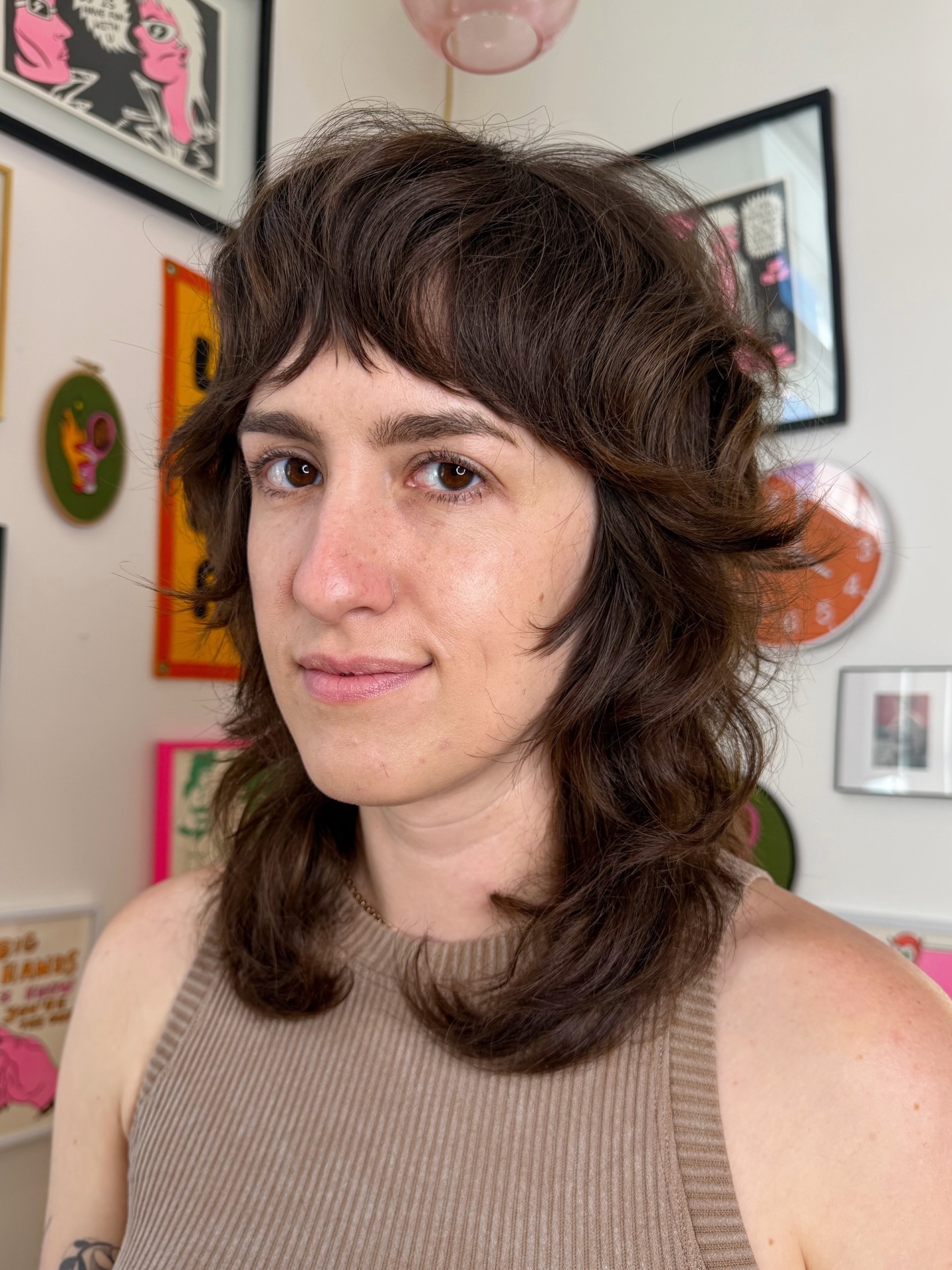 Modern Shag with Crescent Micro-Fringe and Flicked Nape Layers