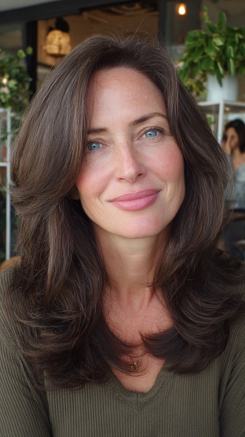 Rich Chocolate Mid-Length Sculpted Curtain Layers