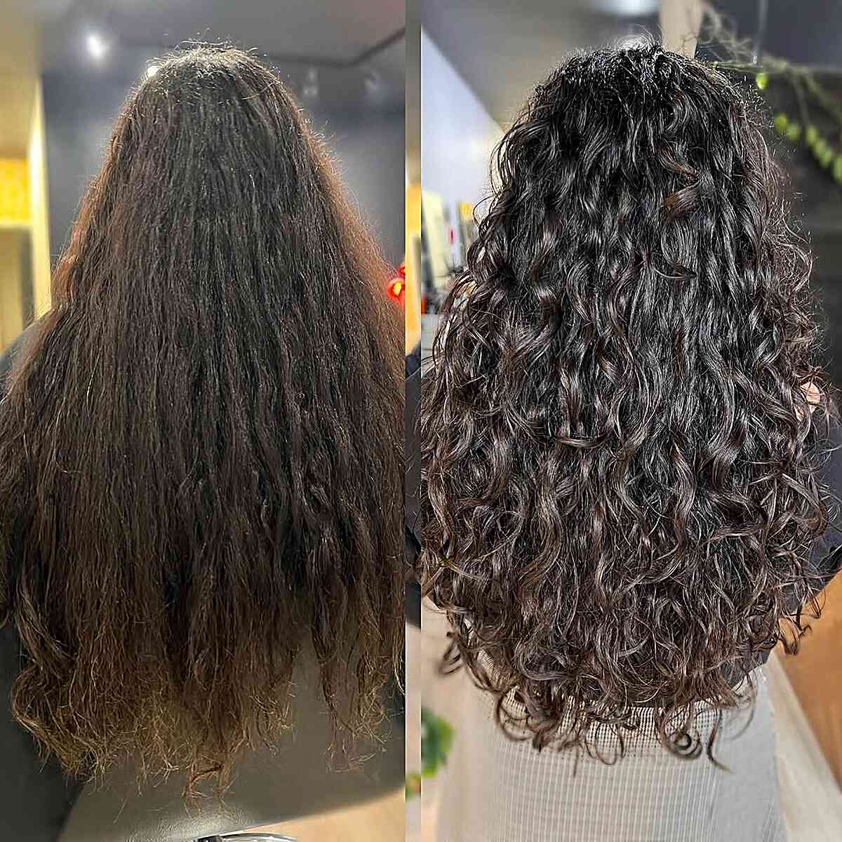 Long Layered Curly Hair with Defined Curls