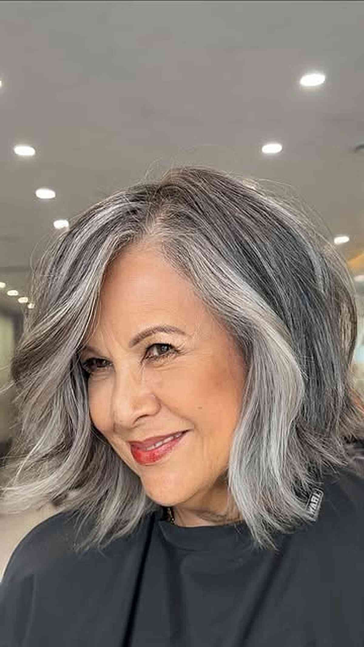 Stylish Layered Silver Bob