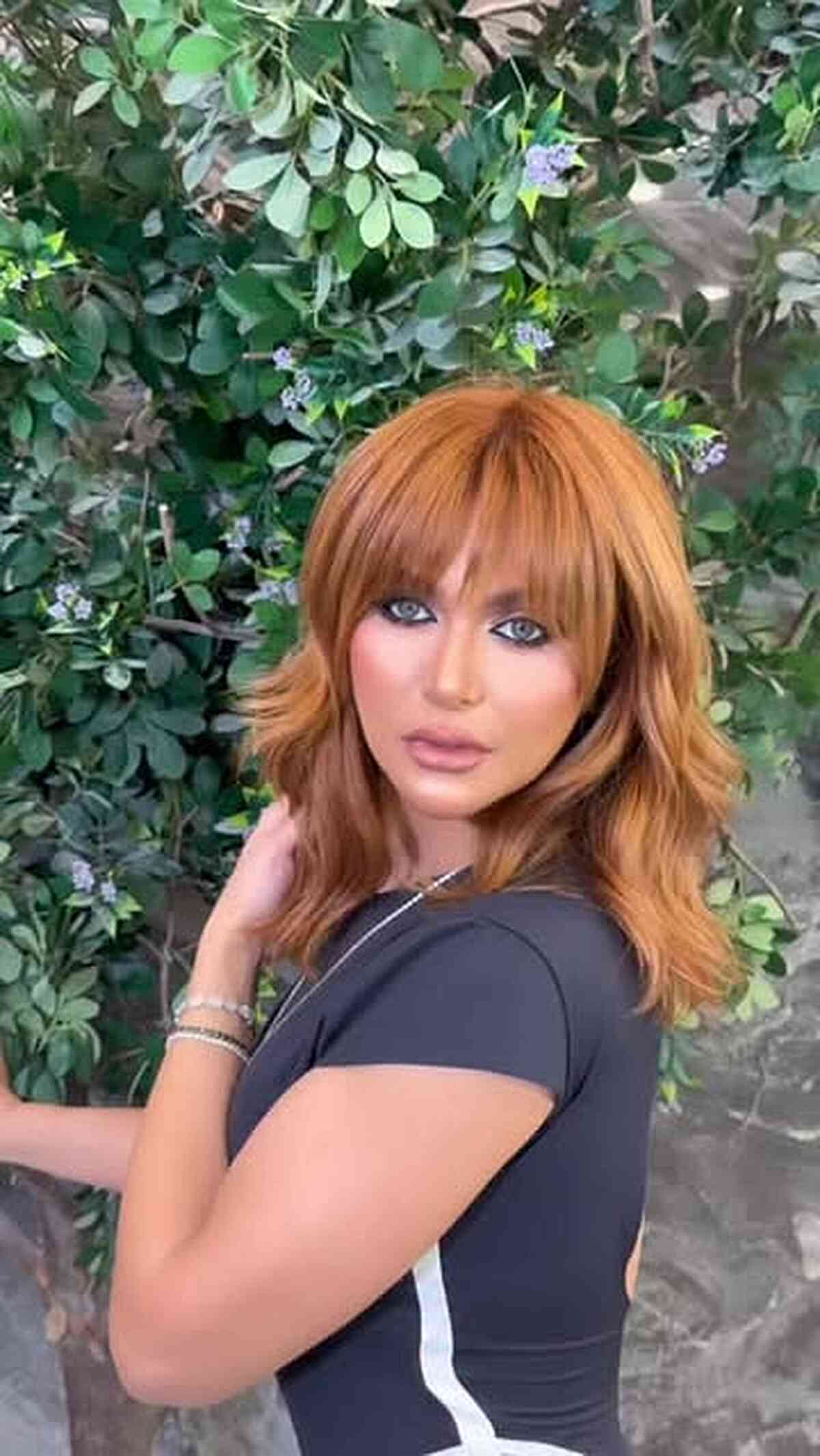 Warm Copper Layered Shag with Fringe