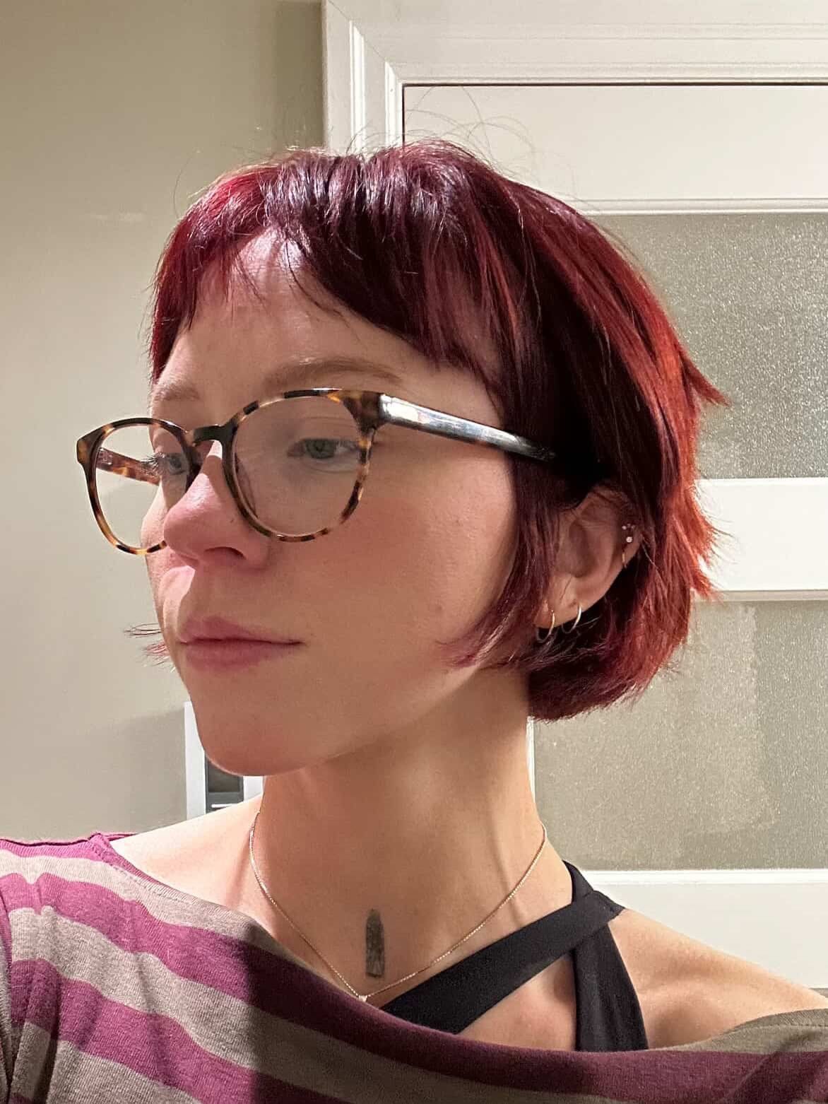 Choppy Chin-Length Bob with Cropped Micro Fringe