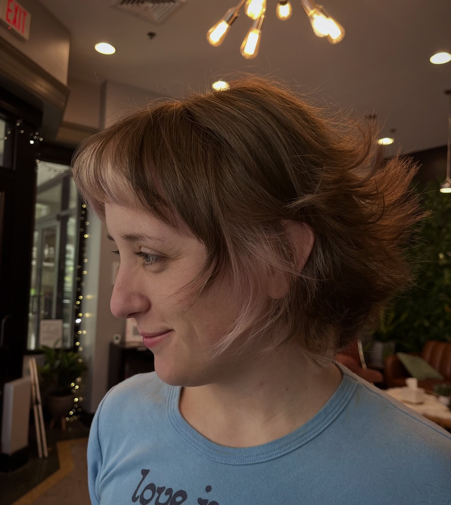 Feathered Jaw-Length Bob with Wispy Micro Fringe and Peek-a-Boo Face Frame