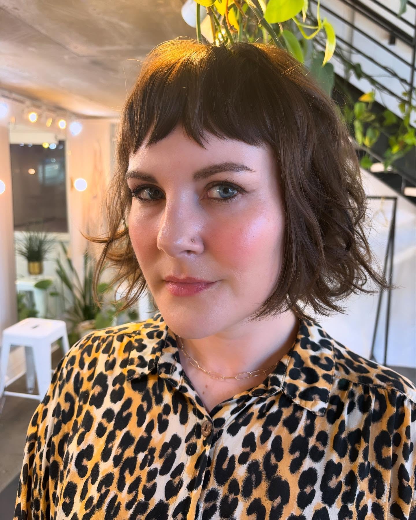 Jaw-Grazing Bob with Pointed Micro Fringe and Tousled Ends
