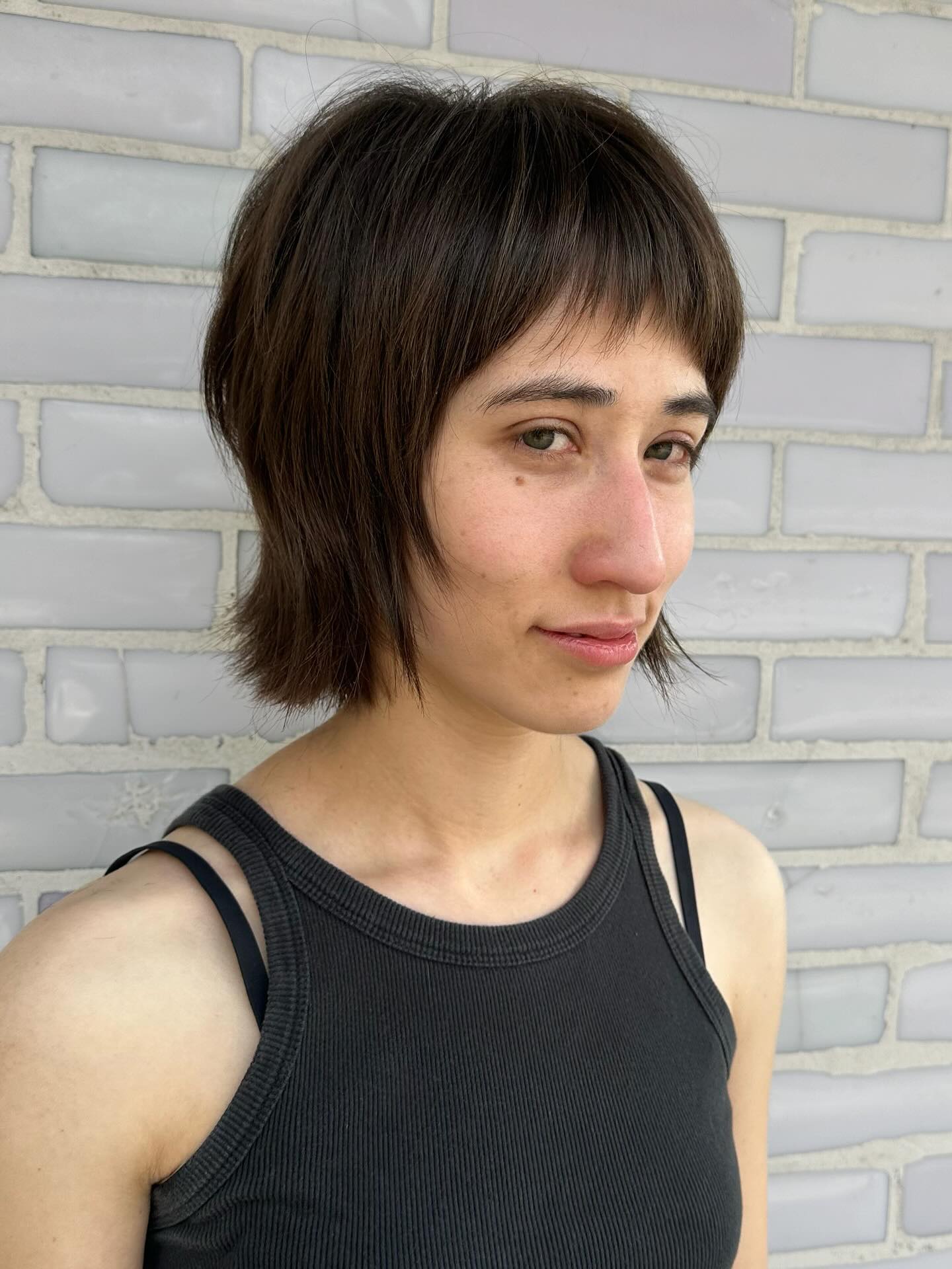 Razor-Textured Jaw-Grazing Bob with Cropped Micro Fringe