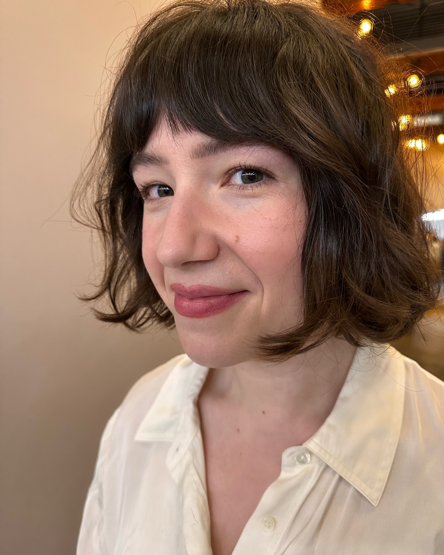 Jaw-Length Frayed Bob with Blunt Micro Fringe and Underbevel