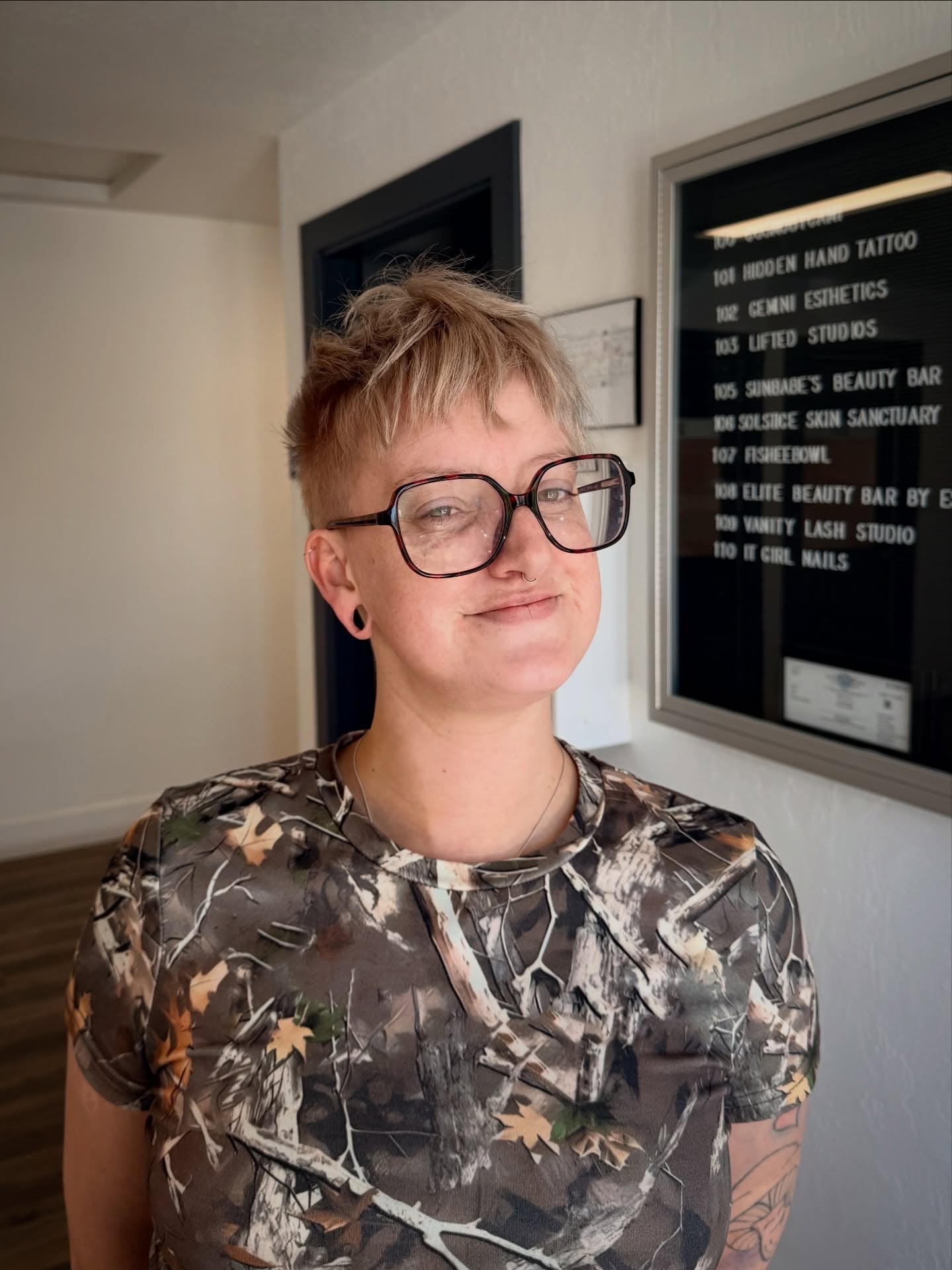 Short Asymmetrical Textured Pixie with Tapered Sides