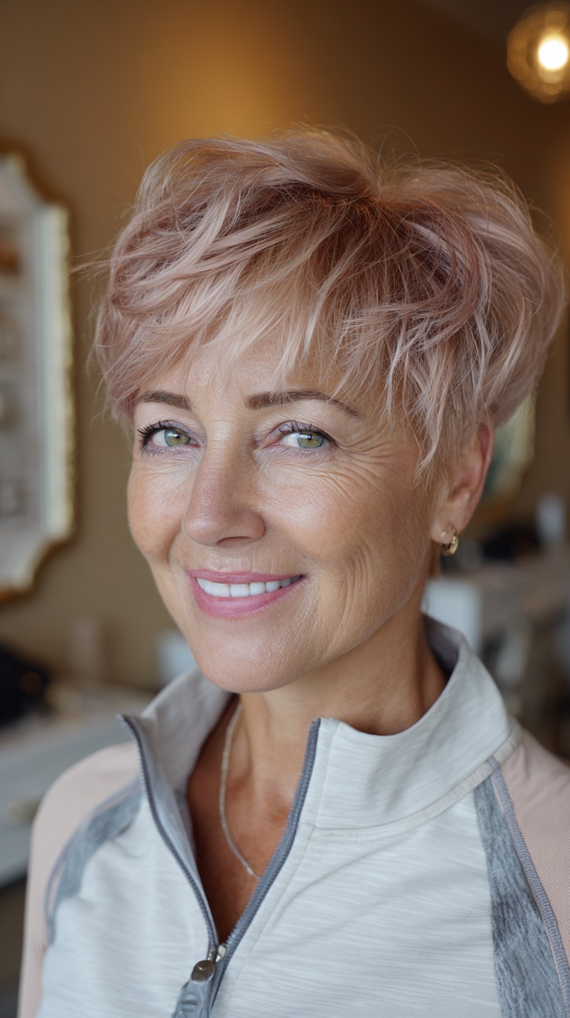 Short Textured Pixie with Point-Cut Micro Fringe