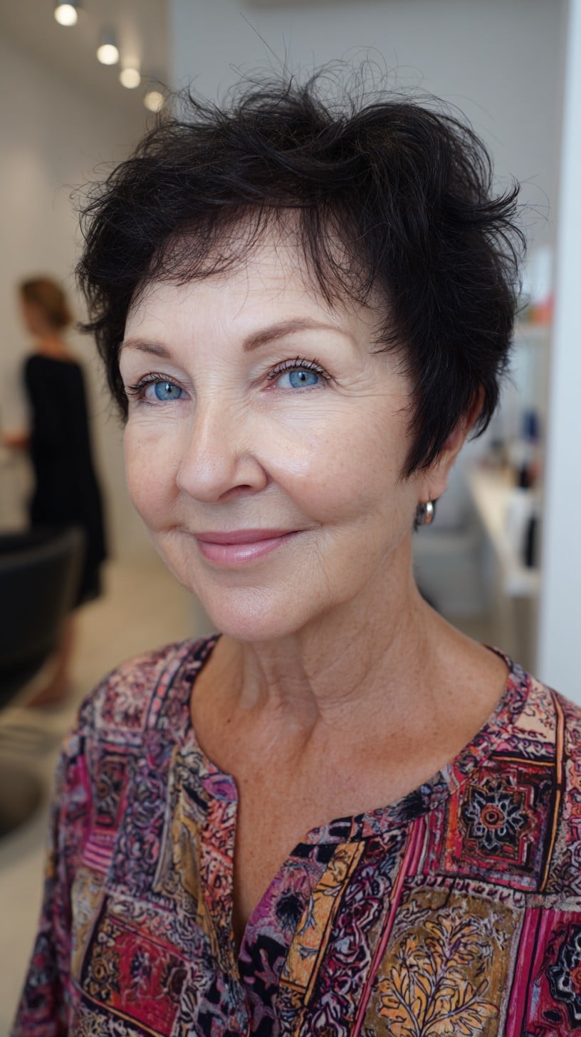 Short Textured Pixie with Wispy Baby Hairs and Lifted Crown
