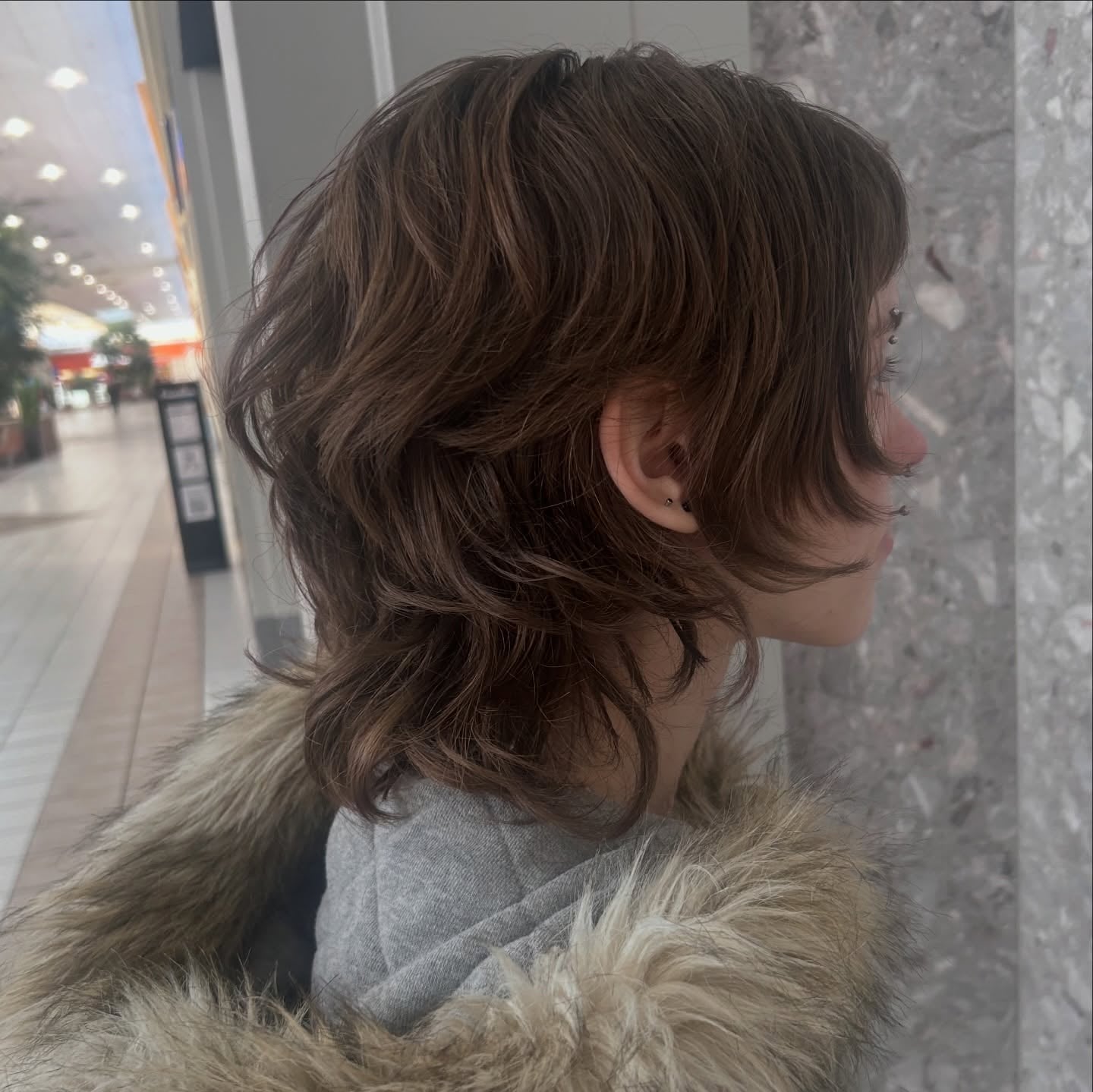 Textured Chestnut Shag with Feathered Nape