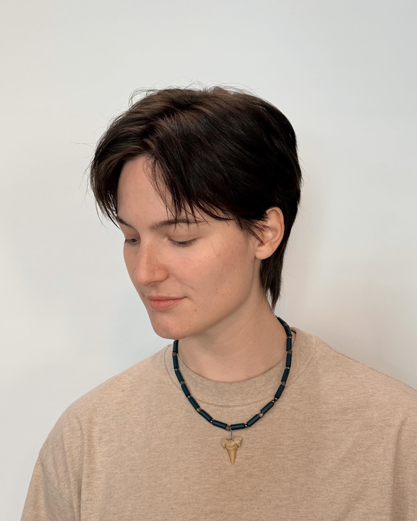 Textured Short Wolf Cut with Curtain Fringe