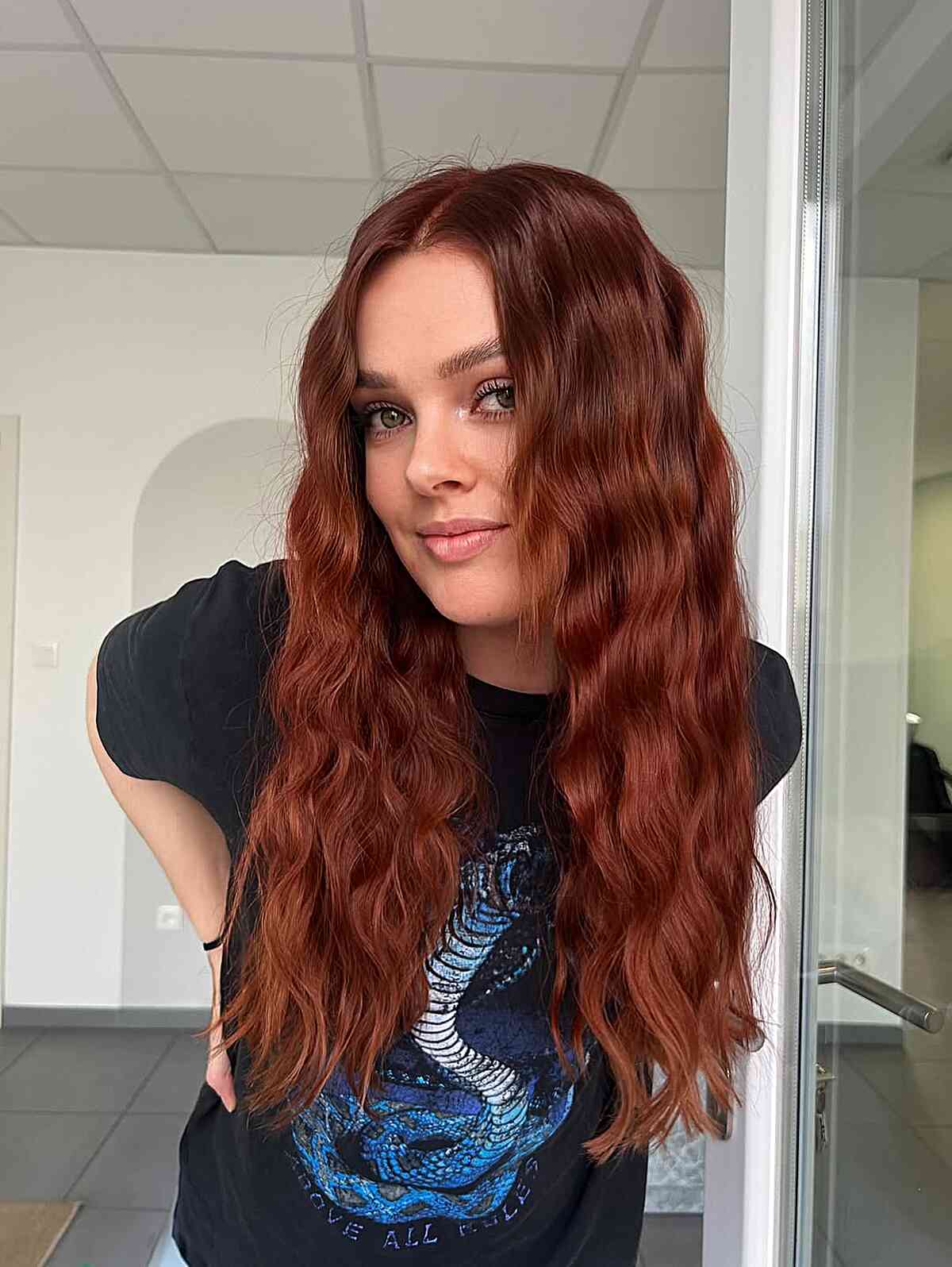 Enchanting Mermaid Waves with Rich Auburn Color