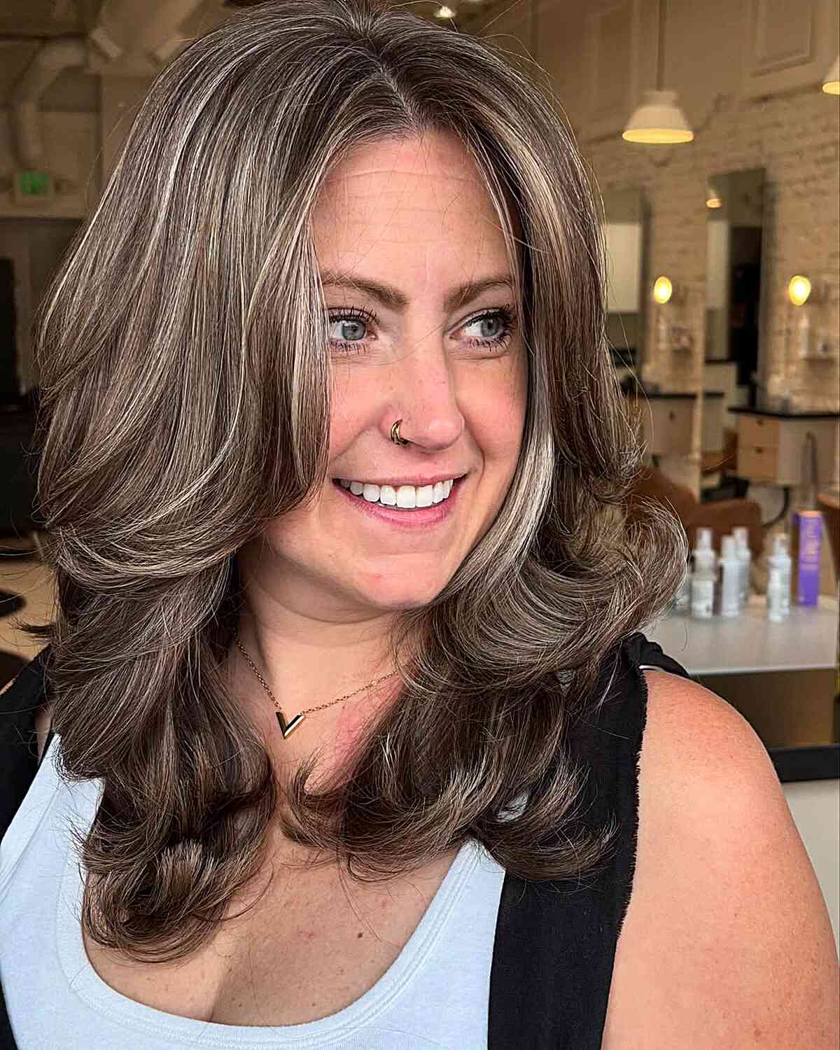 Dynamic Disco-Inspired Layered Haircut