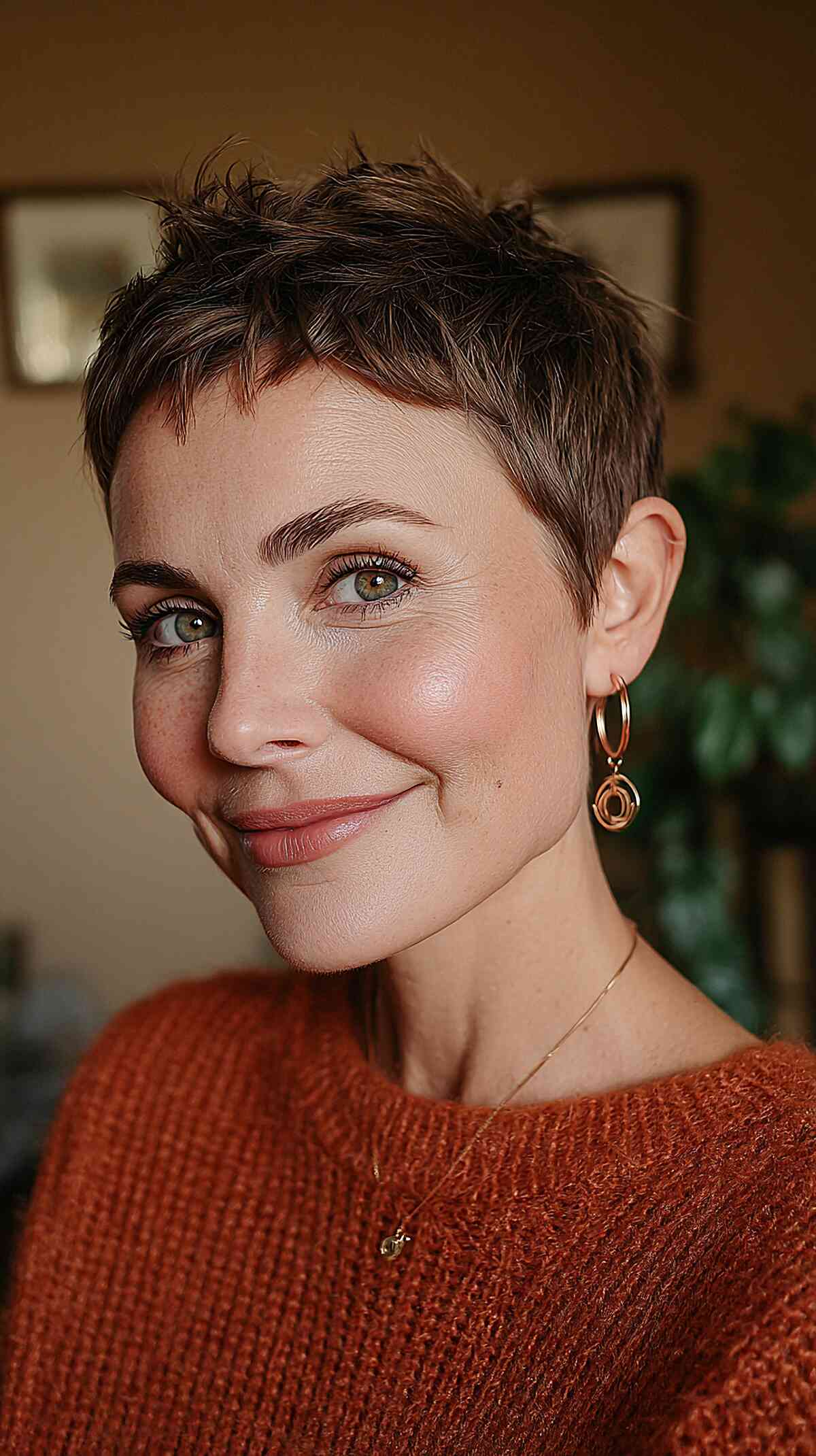 Textured Pixie Cut Without Bangs