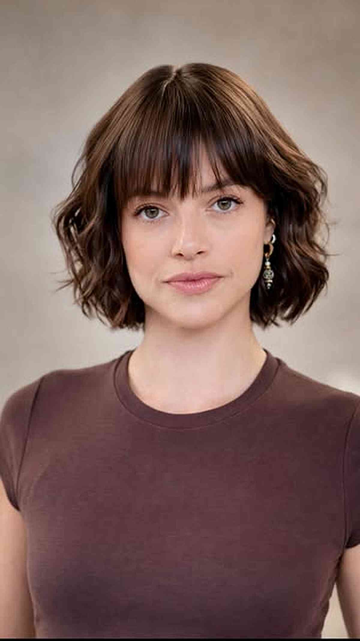 Textured Bob with Soft Bangs