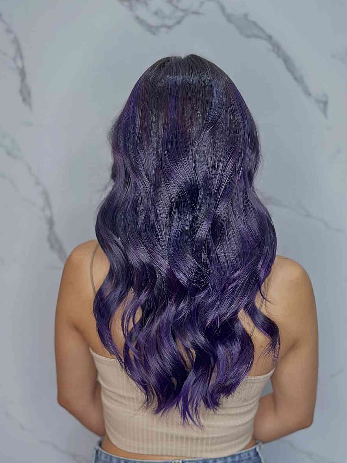 Beautiful Midnight Purple Waves