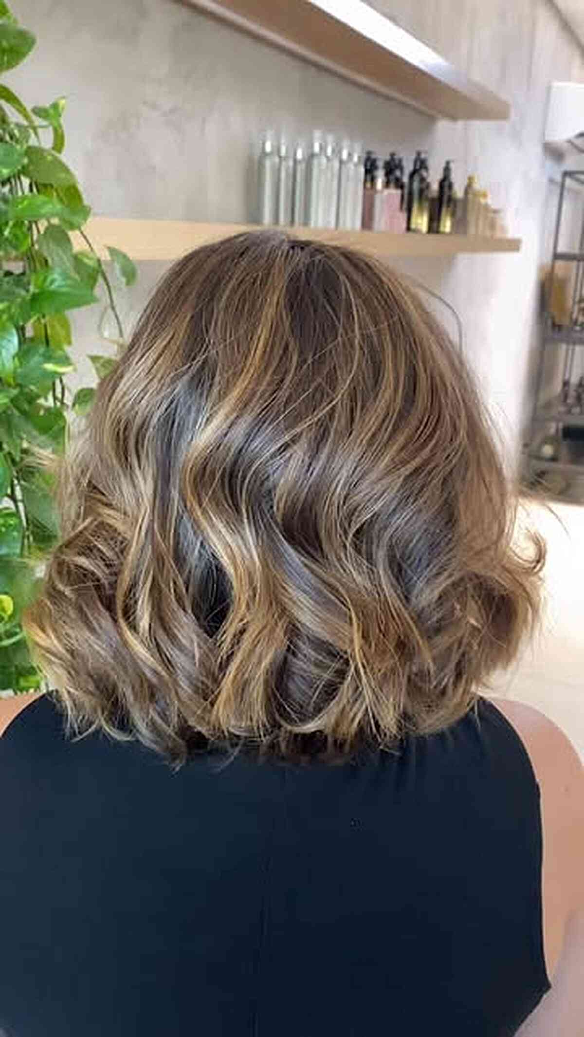 Dimensional Brunette with Soft Blonde Ribbons