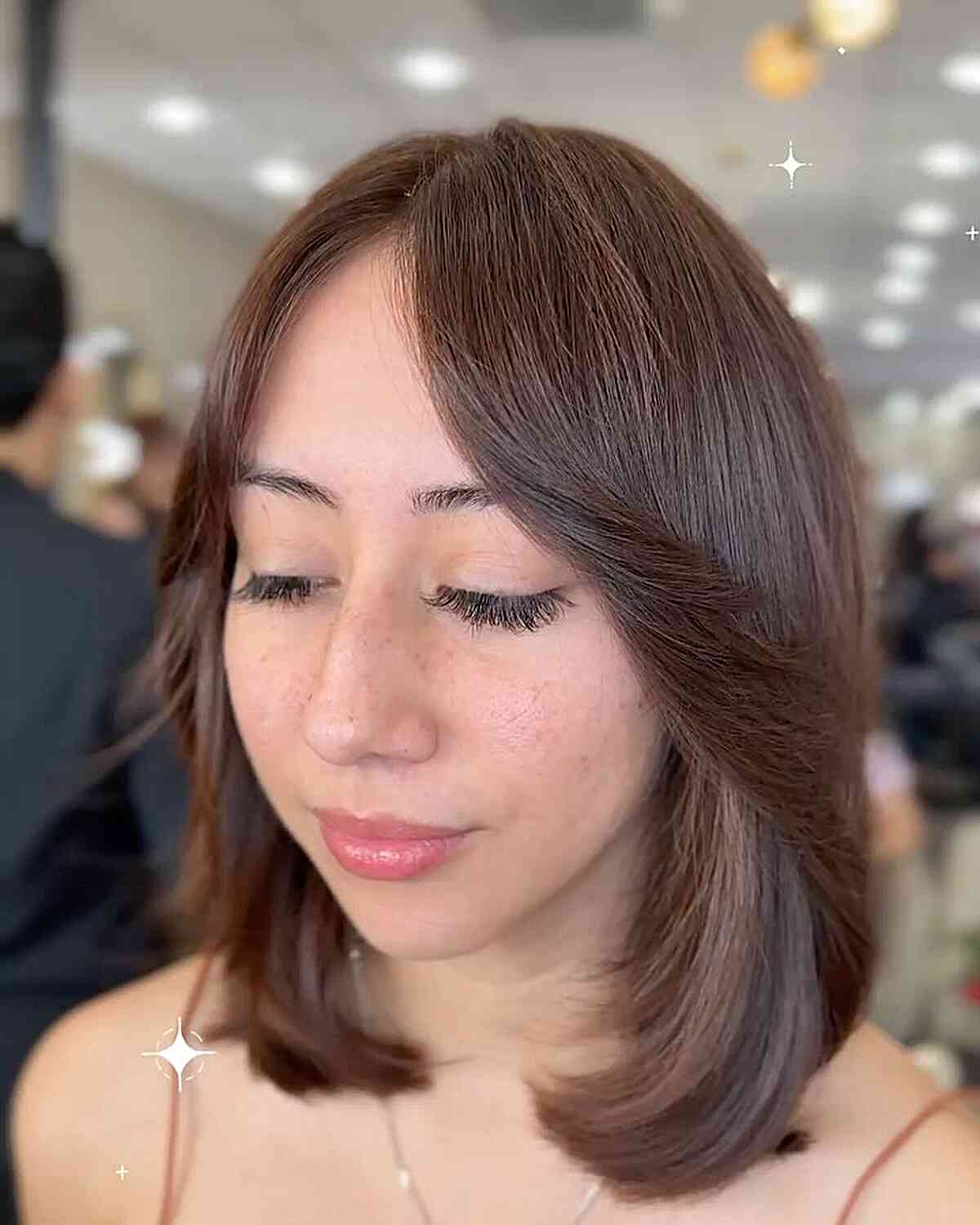 Stylish Butterfly Bob with Soft Layers
