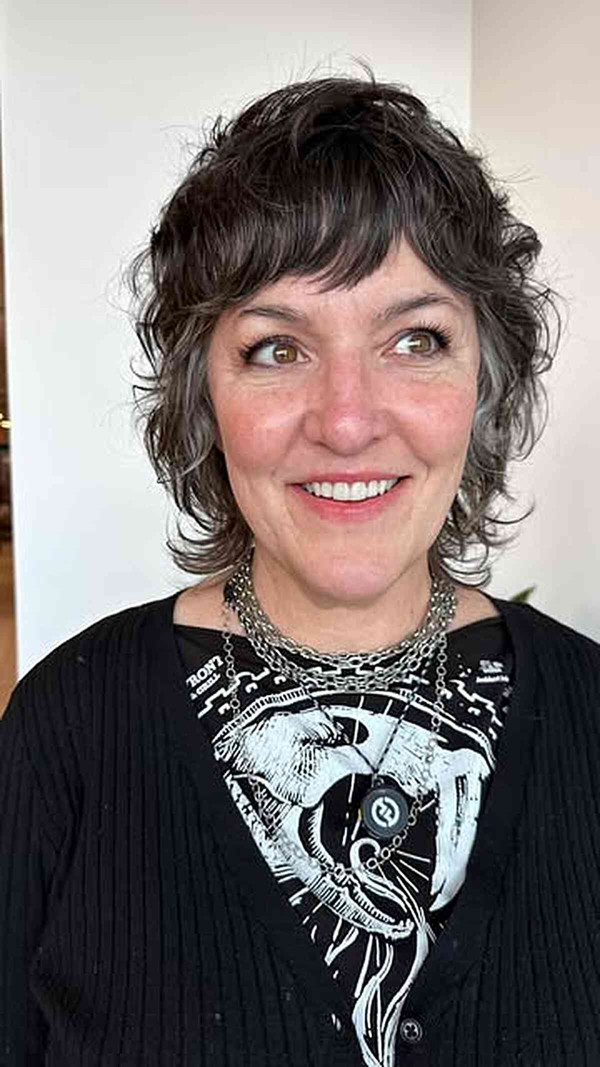 Textured Razor Cut Shag with Bangs