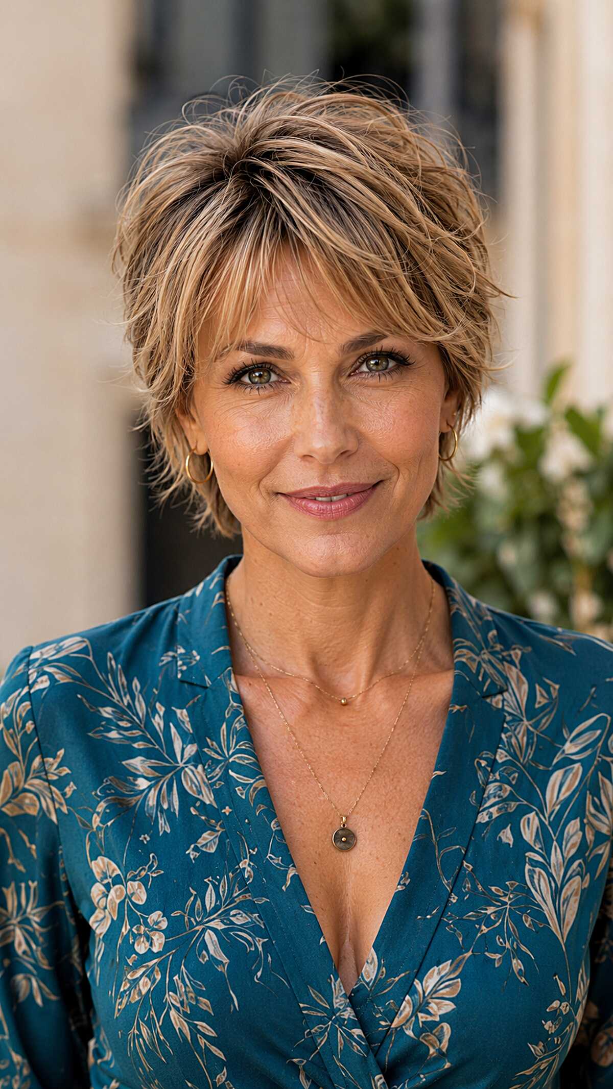 Tousled Dirty Blonde Short Shag With Wispy Layers