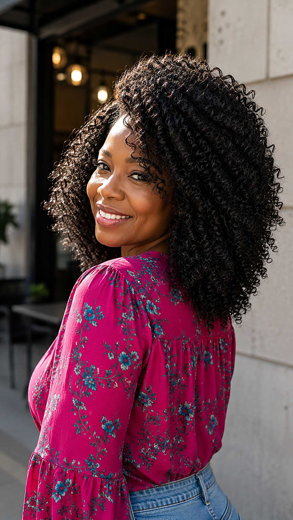 Full Kinky Curly Crochet Hair in Jet Black
