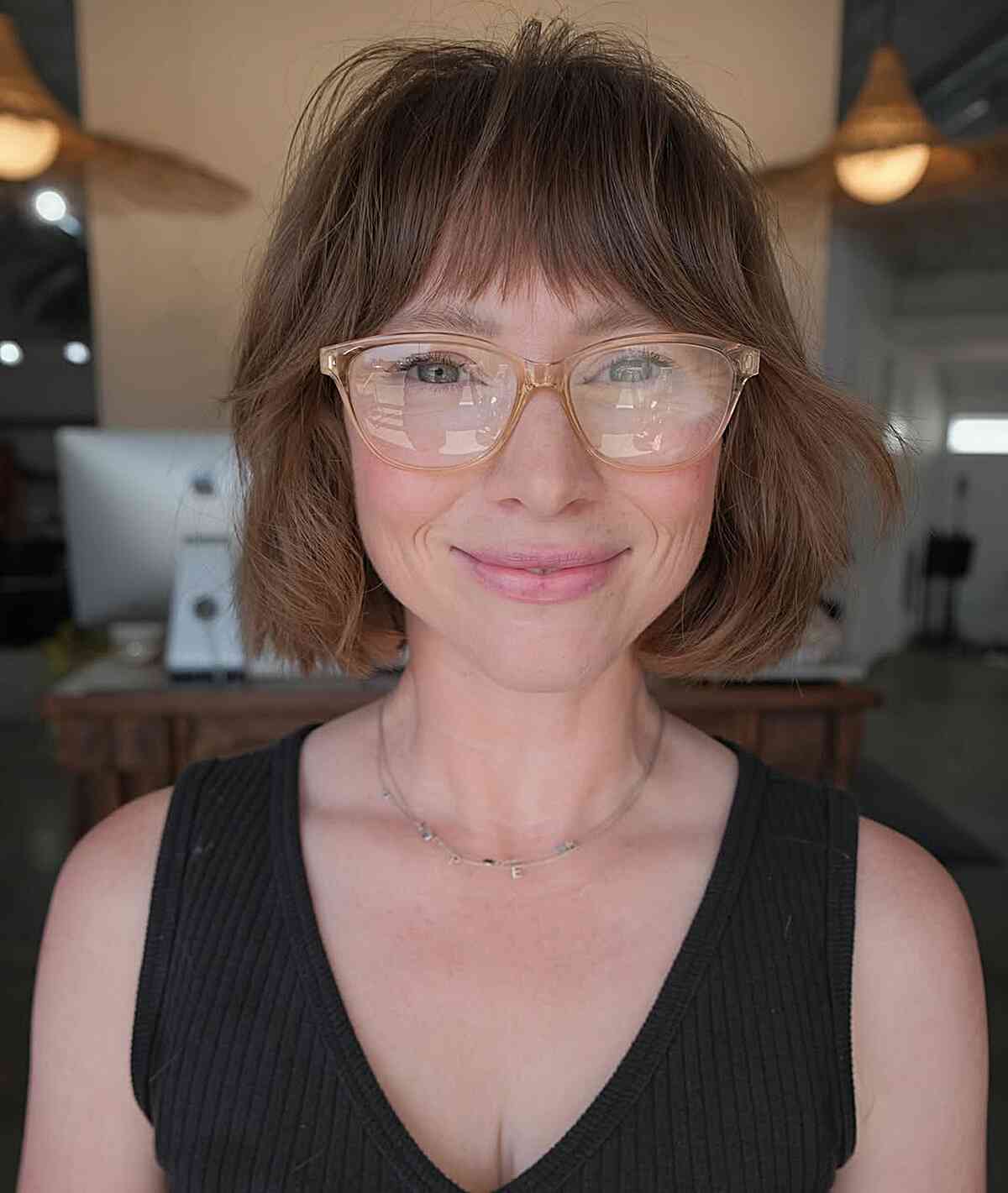 Chic French Bob with Soft Bangs