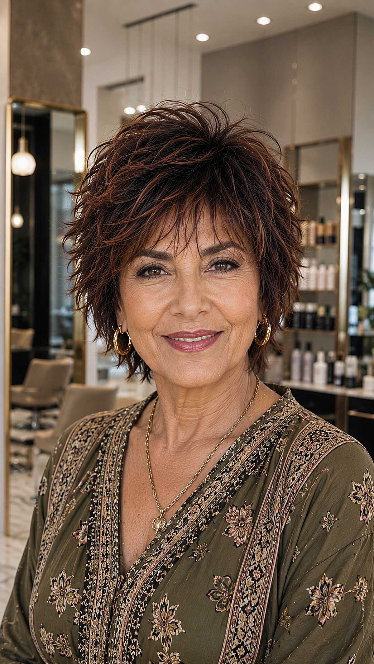 Deep Auburn Shixie With Copper Dimension and Volume