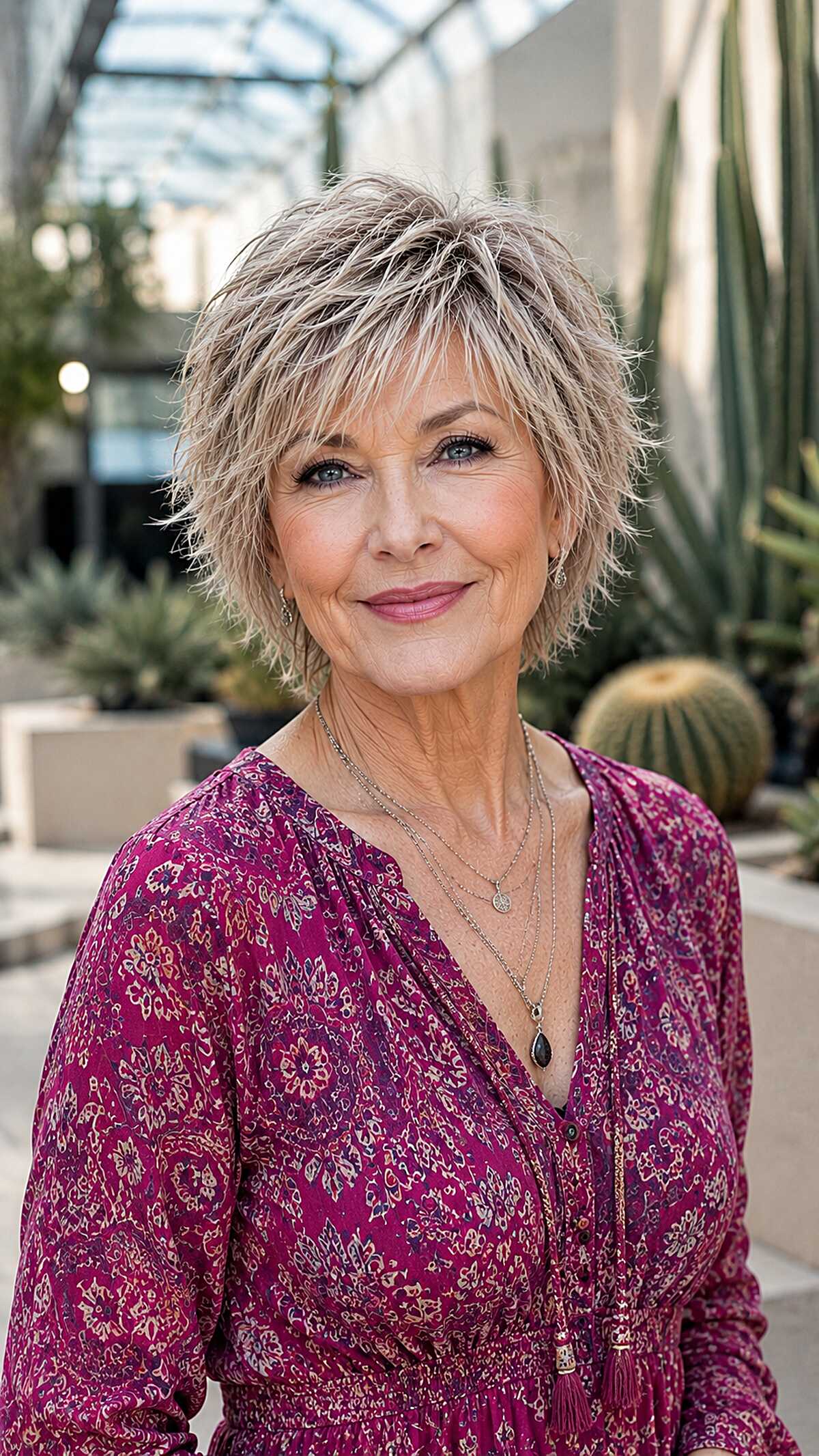 Dusty Blonde Layered Shixie With Chin-Grazing Pieces