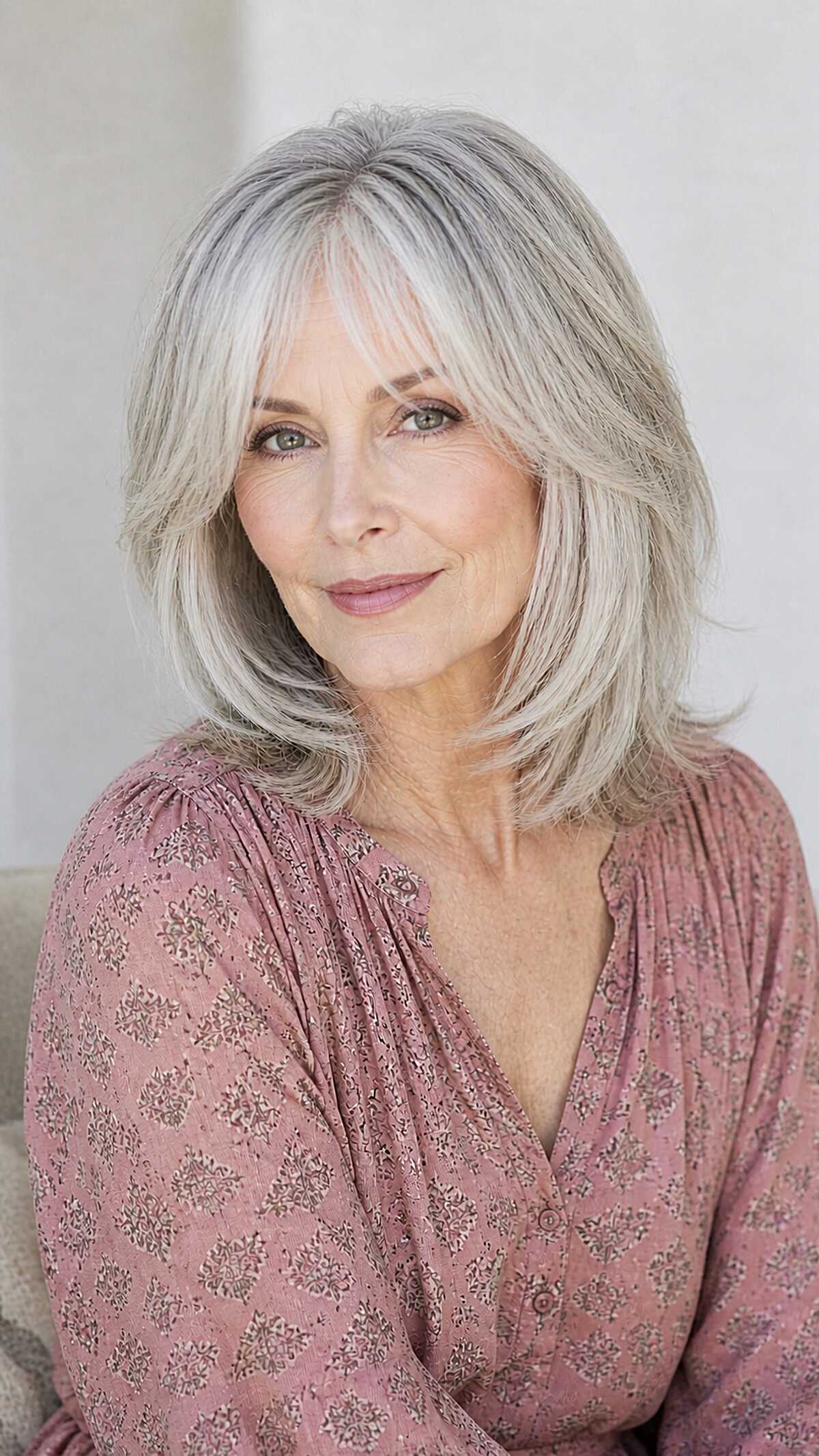 Full Silver Lob With Soft Flipped Ends Over 60