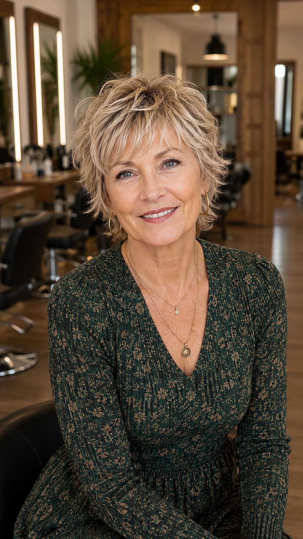 Honey-Toned Wavy Shixie With Tousled Texture