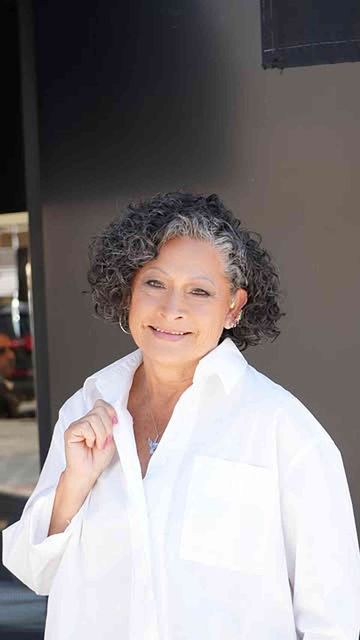 Modern Curly Grey Cut for Women Over 60