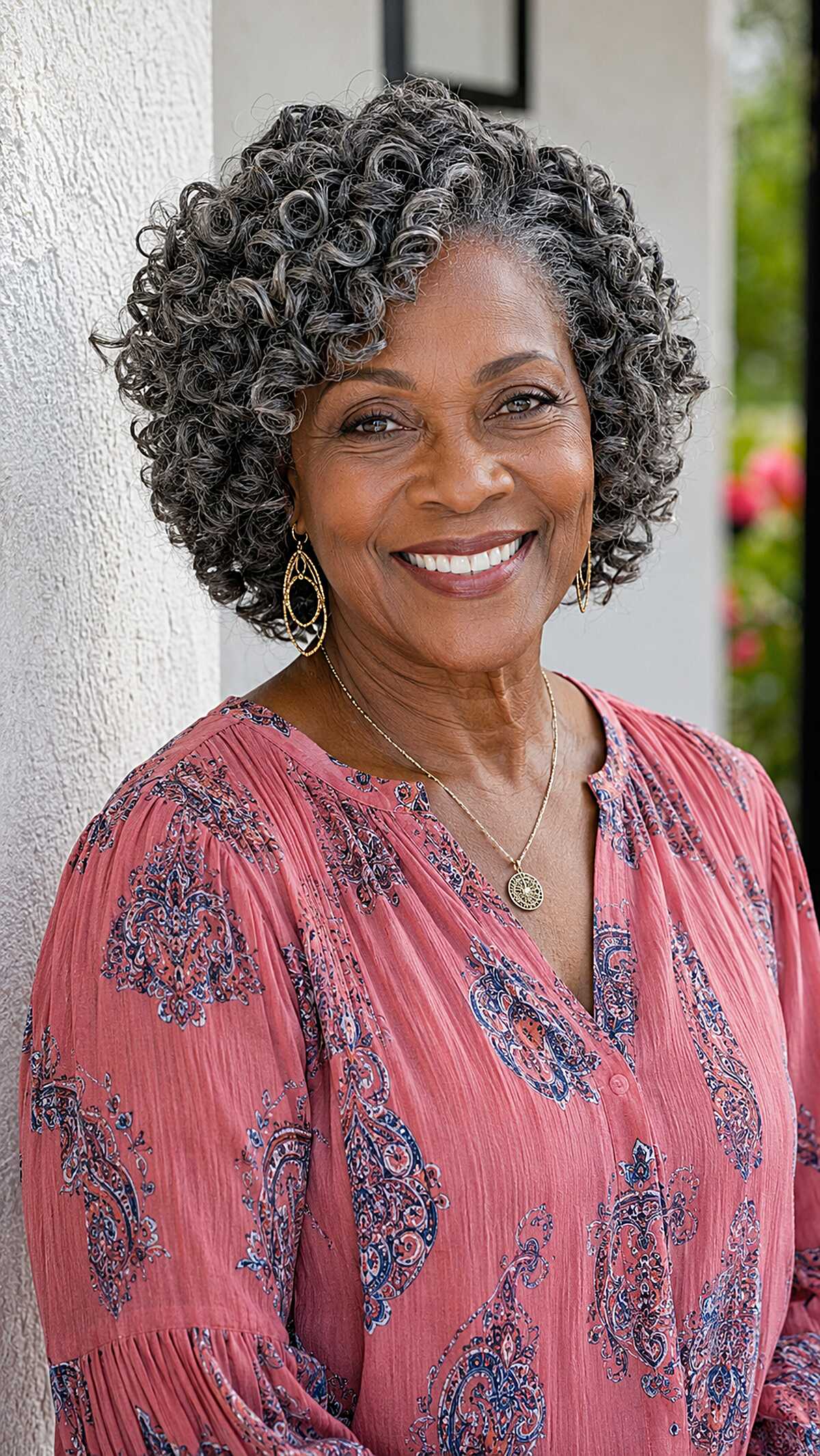 Bouncy Gray Curly Crochet Bob With Loose Ringlets