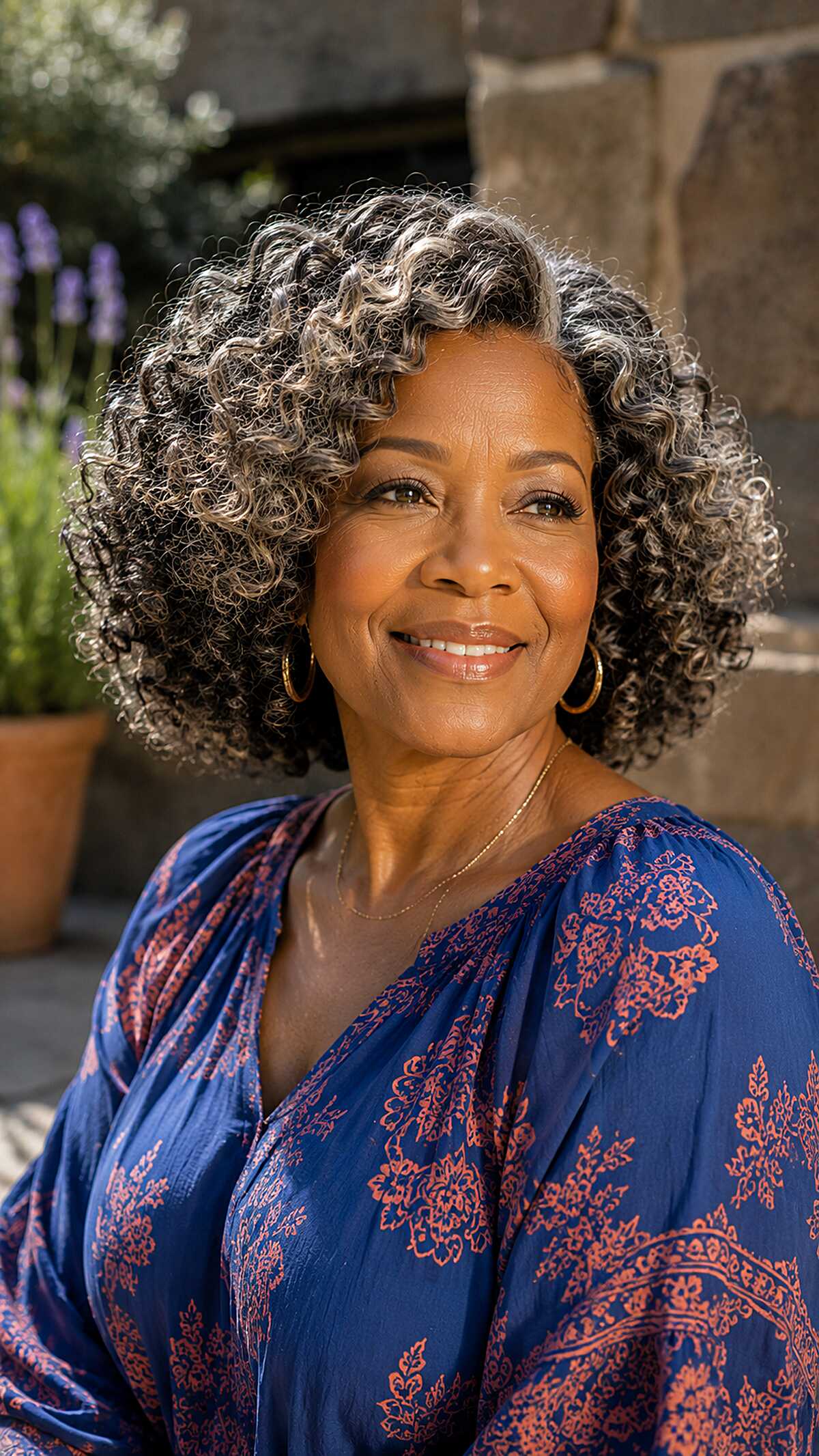 Gray and Black Curly Crochet Bob With Natural Volume